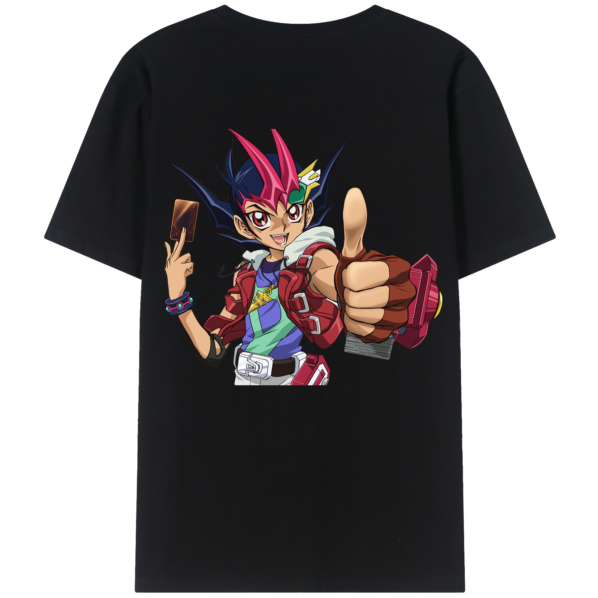 （画像用） 遊☆戯☆王 Yu-Gi-Oh! 綿100％ メンズ半袖Tシャツ（バックプリント） 通気性