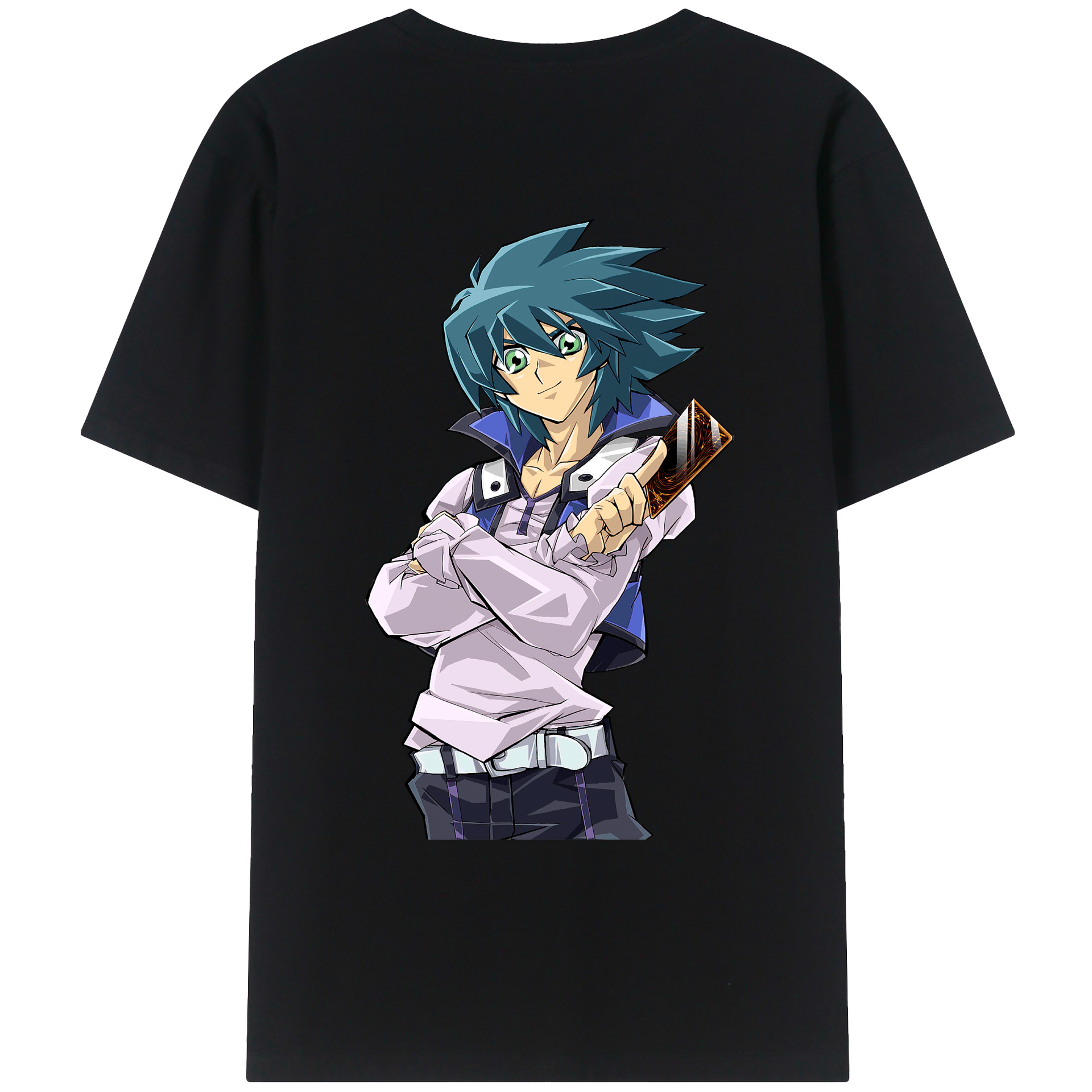 （画像用） 遊☆戯☆王 Yu-Gi-Oh! 綿100％ メンズ半袖Tシャツ（バックプリント） 通気性