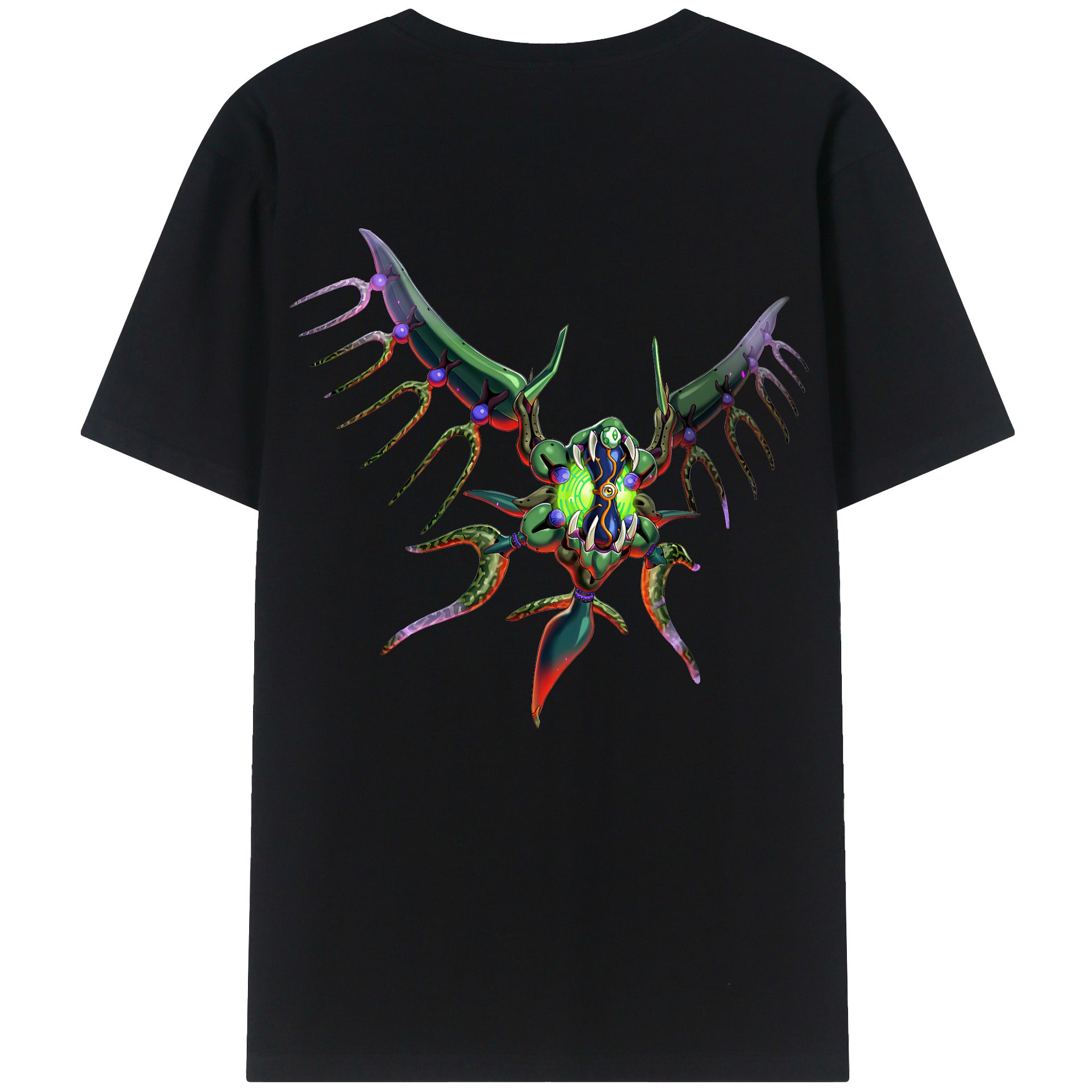 （画像用） 遊☆戯☆王 Yu-Gi-Oh! 綿100％ メンズ半袖Tシャツ（バックプリント） 通気性