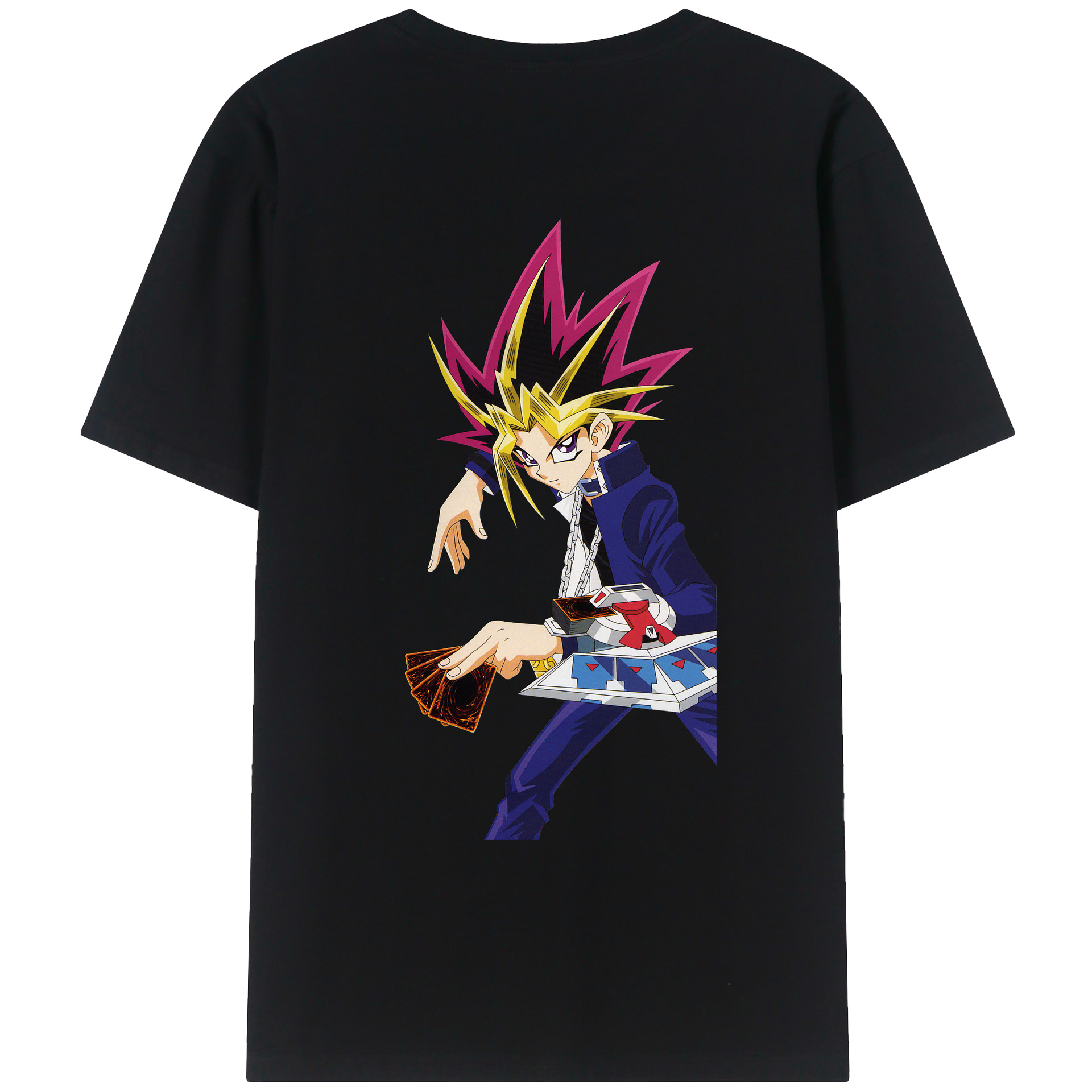 （画像用） 遊☆戯☆王 Yu-Gi-Oh! 綿100％ メンズ半袖Tシャツ（バックプリント） 通気性