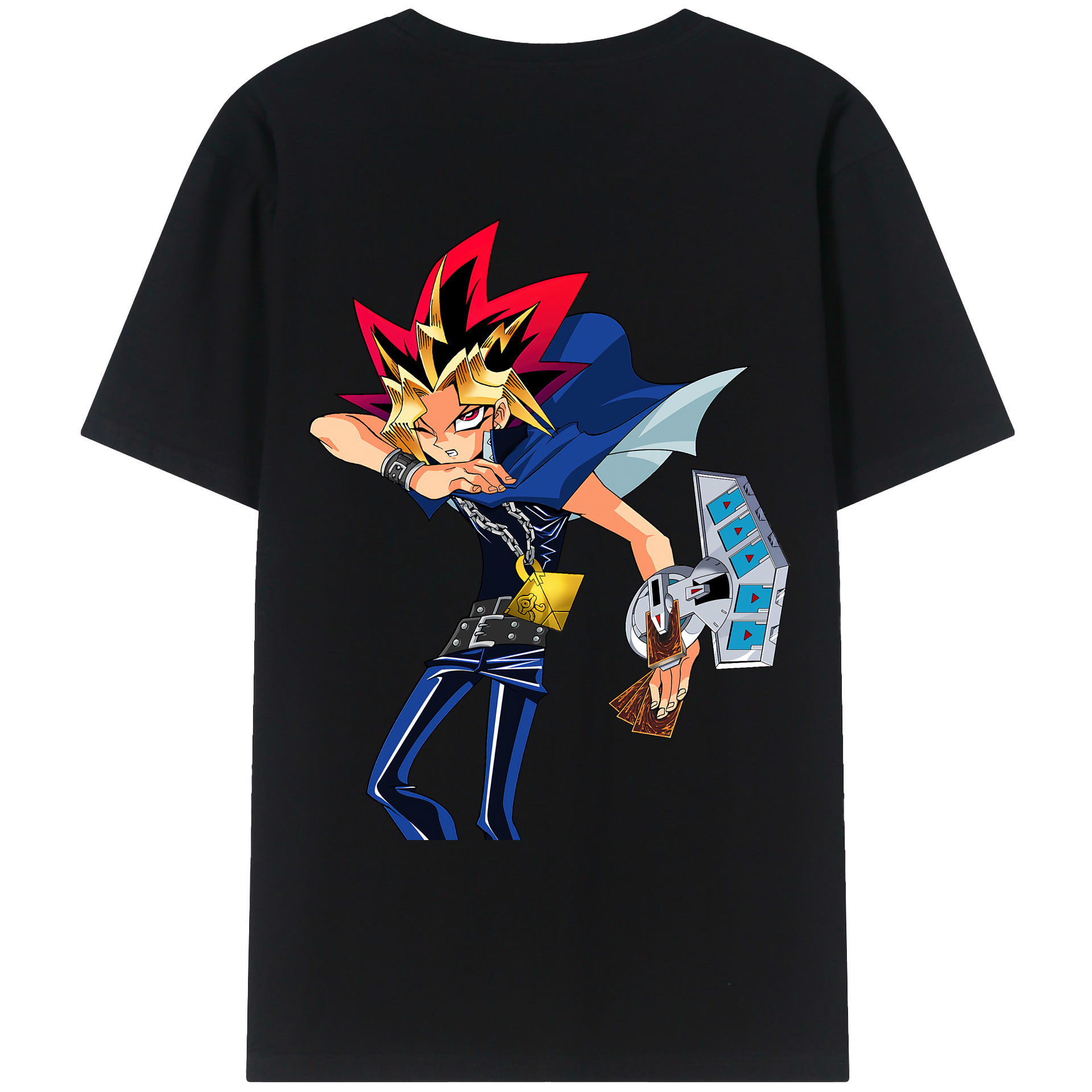 （画像用） 遊☆戯☆王 Yu-Gi-Oh! 綿100％ メンズ半袖Tシャツ（バックプリント） 通気性