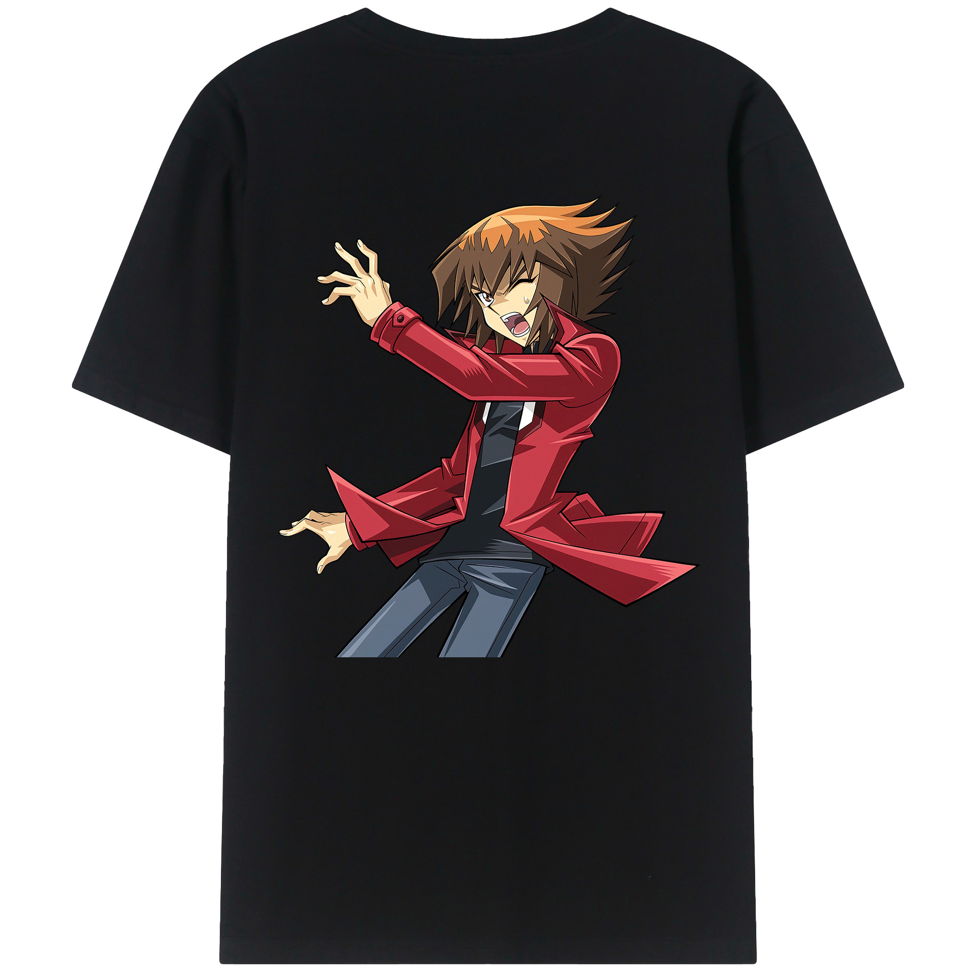 （画像用） 遊☆戯☆王 Yu-Gi-Oh! 綿100％ メンズ半袖Tシャツ（バックプリント） 通気性