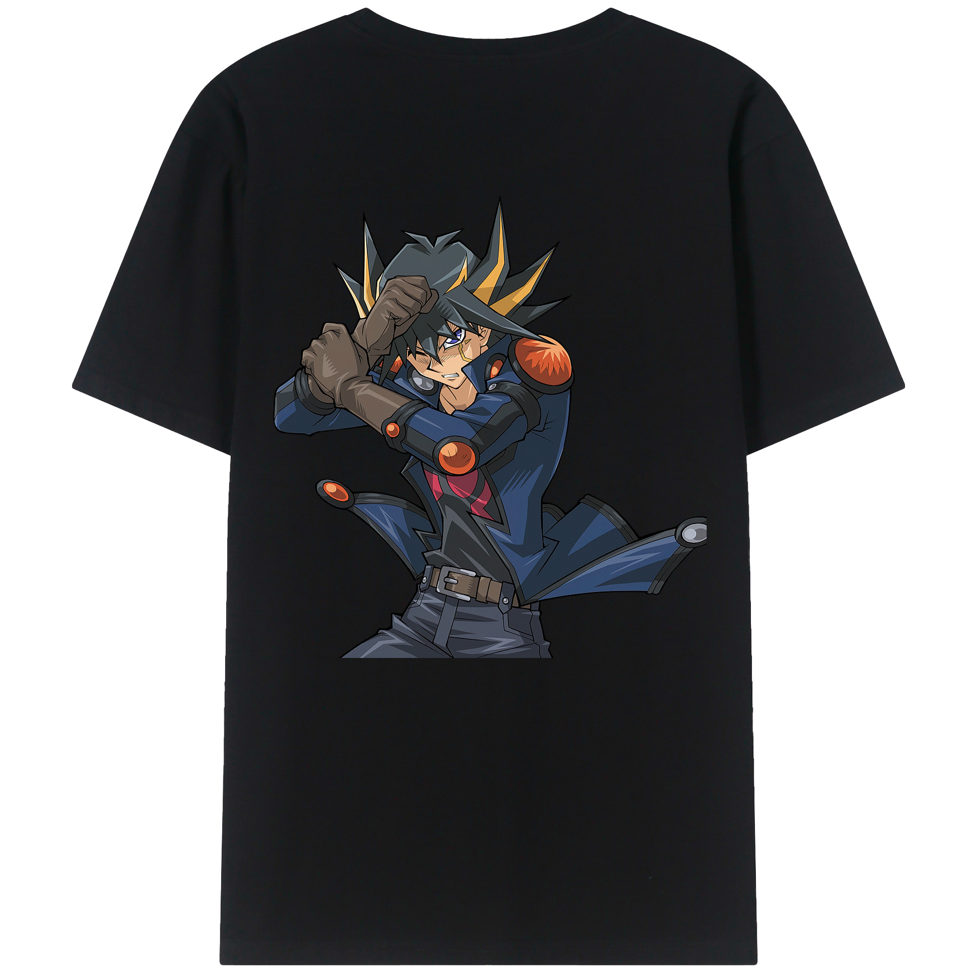 （画像用） 遊☆戯☆王 Yu-Gi-Oh! 綿100％ メンズ半袖Tシャツ（バックプリント） 通気性