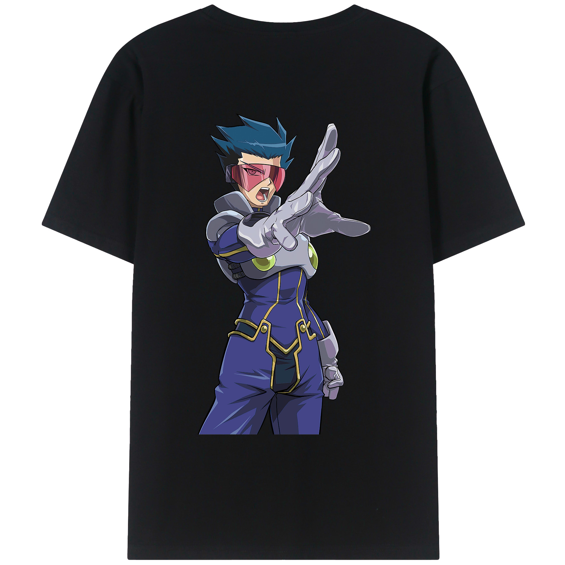 （画像用） 遊☆戯☆王 Yu-Gi-Oh! 綿100％ メンズ半袖Tシャツ（バックプリント） 通気性