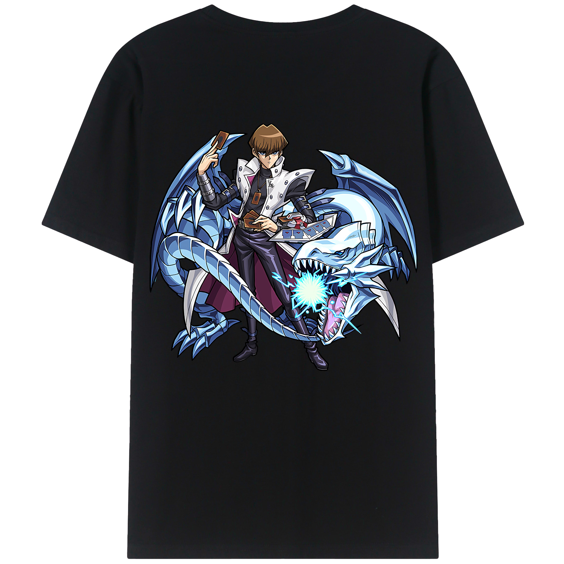 （画像用） 遊☆戯☆王 Yu-Gi-Oh! 綿100％ メンズ半袖Tシャツ（バックプリント） 通気性