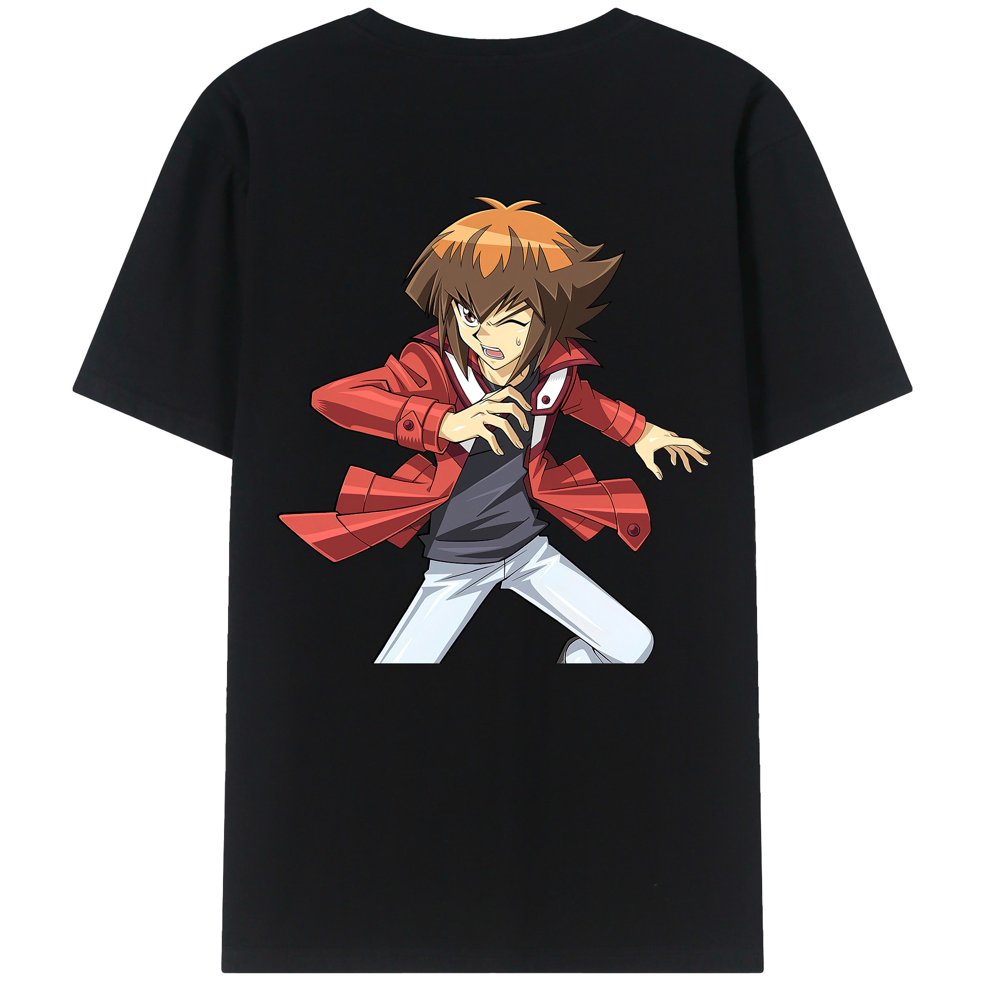 （画像用） 遊☆戯☆王 Yu-Gi-Oh! 綿100％ メンズ半袖Tシャツ（バックプリント） 通気性