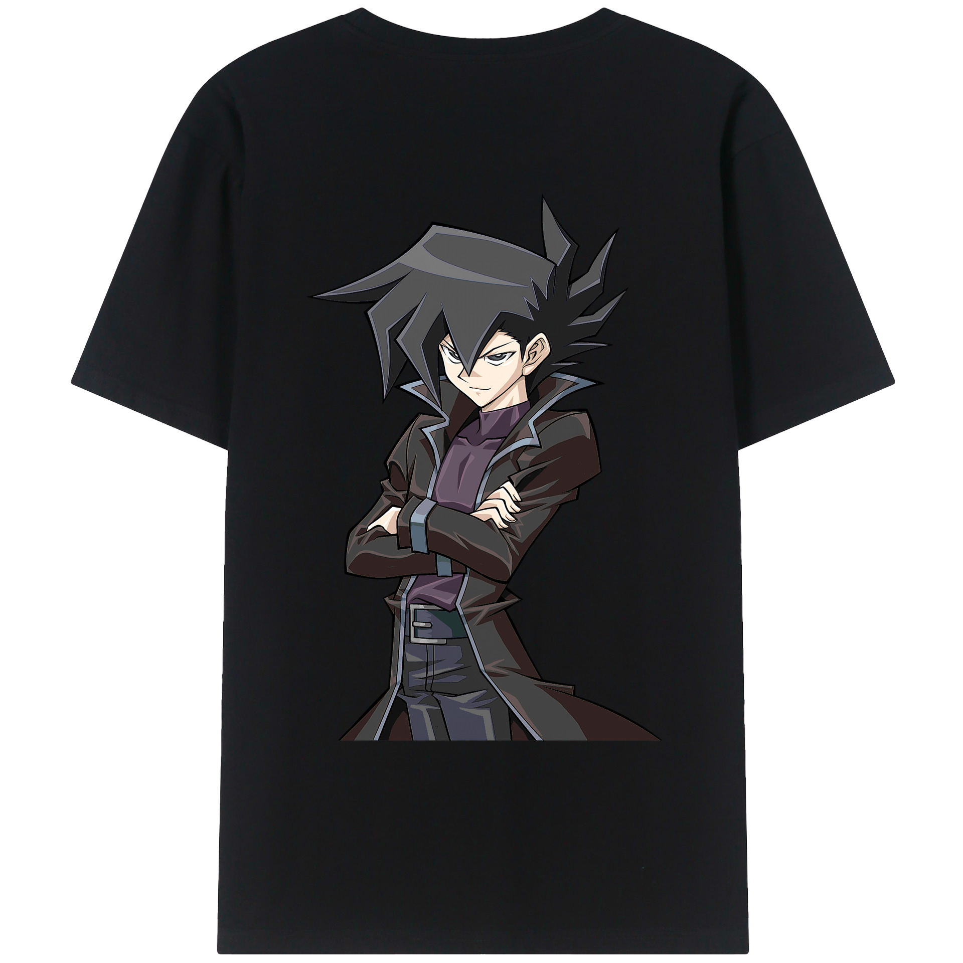 （画像用） 遊☆戯☆王 Yu-Gi-Oh! 綿100％ メンズ半袖Tシャツ（バックプリント） 通気性
