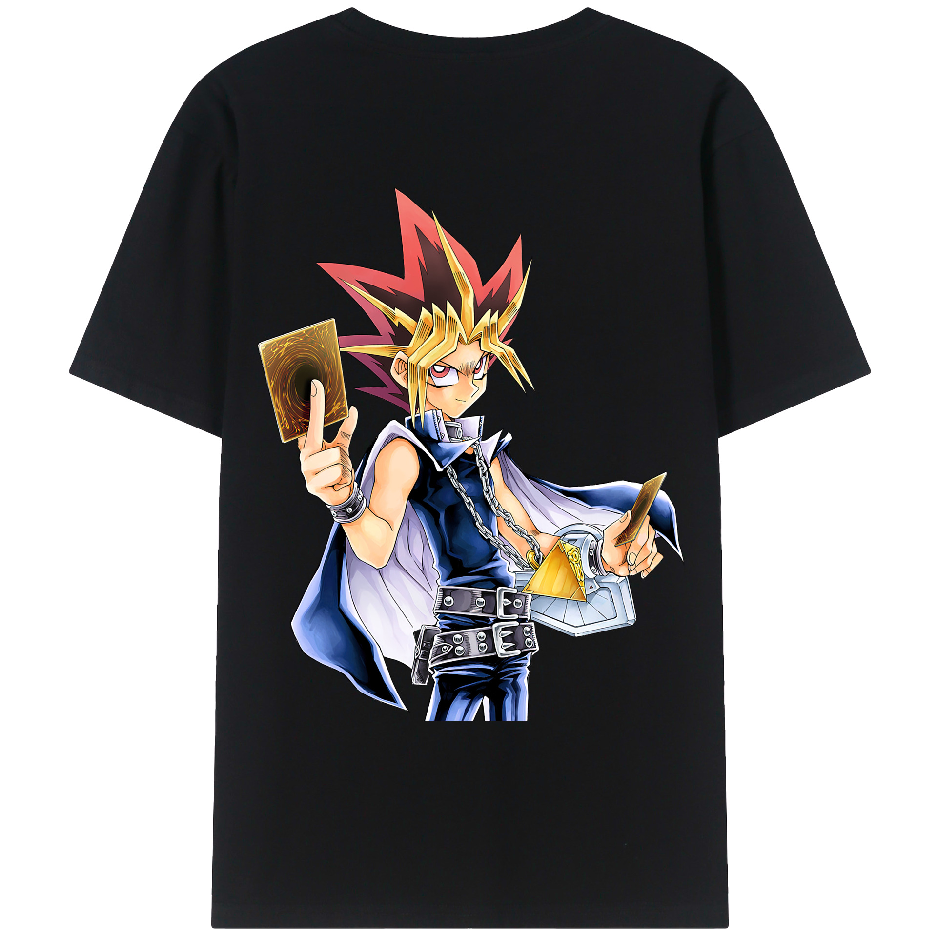 （画像用） 遊☆戯☆王 Yu-Gi-Oh! 綿100％ メンズ半袖Tシャツ（バックプリント） 通気性