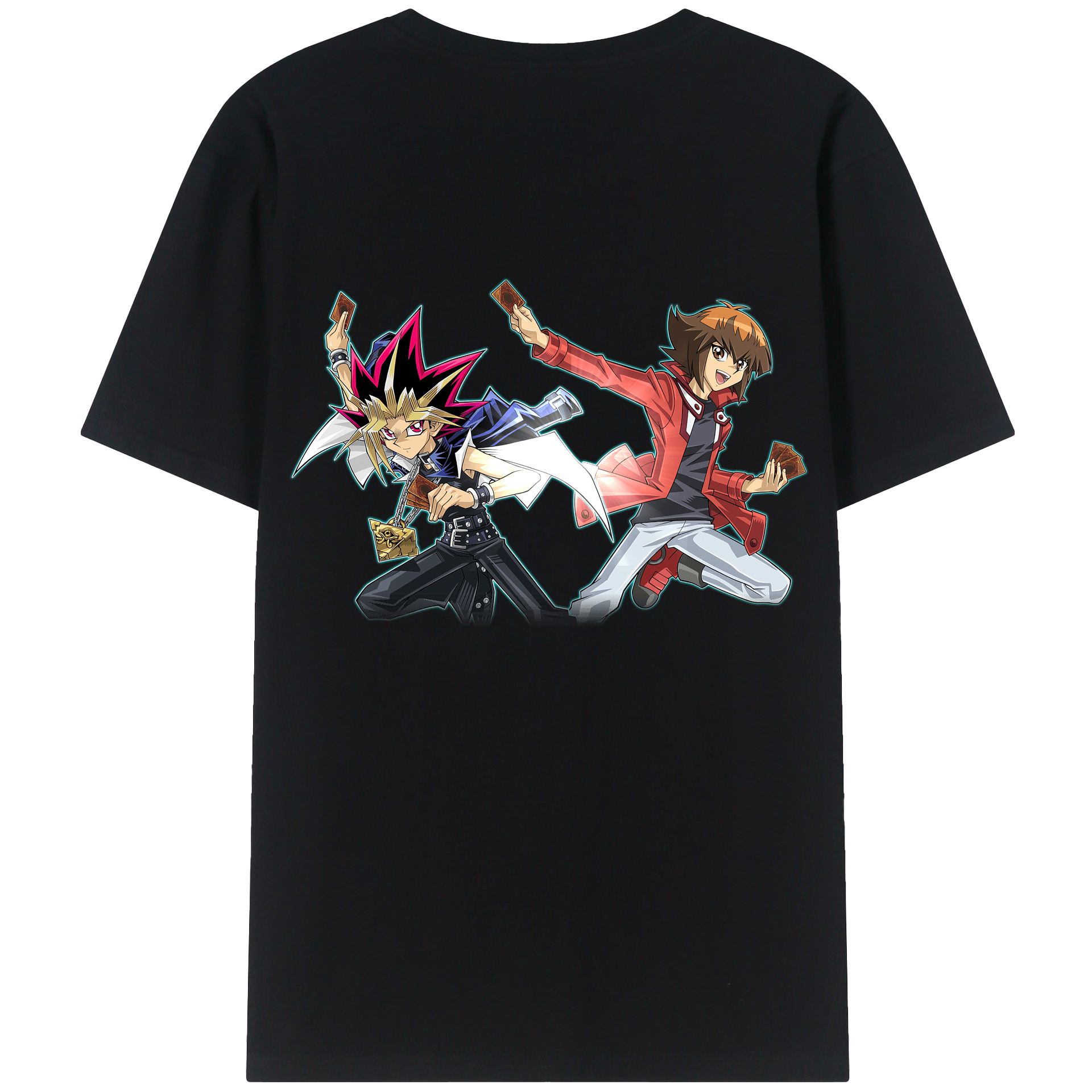 （画像用） 遊☆戯☆王 Yu-Gi-Oh! 綿100％ メンズ半袖Tシャツ（バックプリント） 通気性