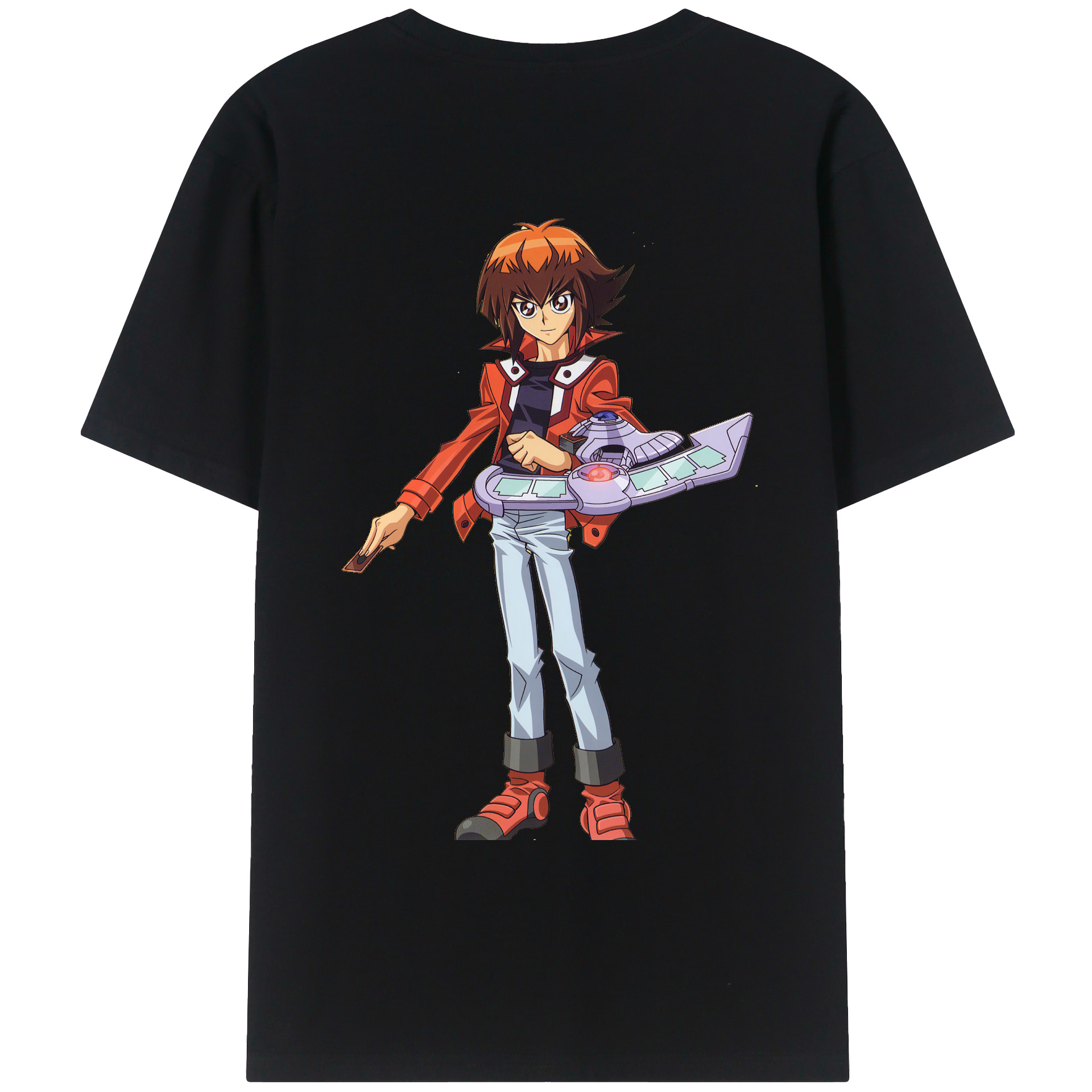（画像用） 遊☆戯☆王 Yu-Gi-Oh! 綿100％ メンズ半袖Tシャツ（バックプリント） 通気性