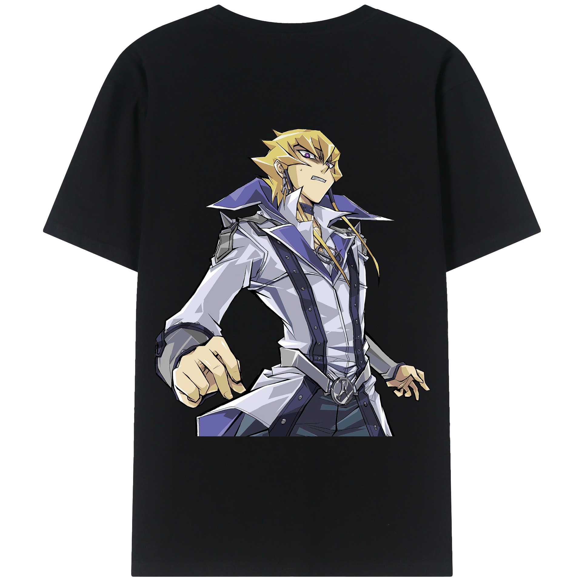 （画像用） 遊☆戯☆王 Yu-Gi-Oh! 綿100％ メンズ半袖Tシャツ（バックプリント） 通気性