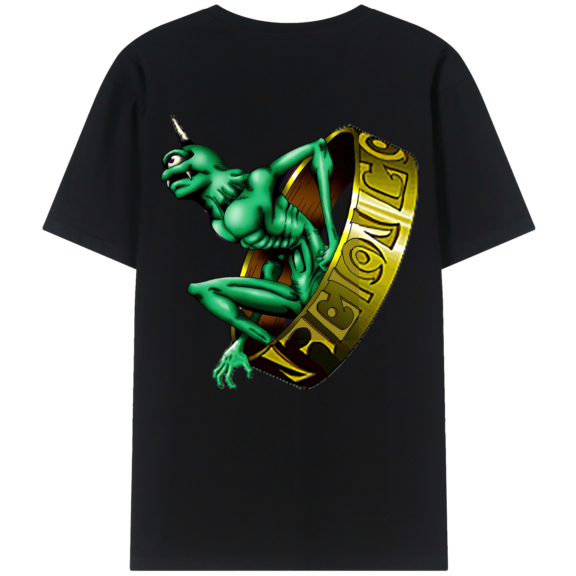 （画像用） 遊☆戯☆王 Yu-Gi-Oh! 綿100％ メンズ半袖Tシャツ（バックプリント） 通気性