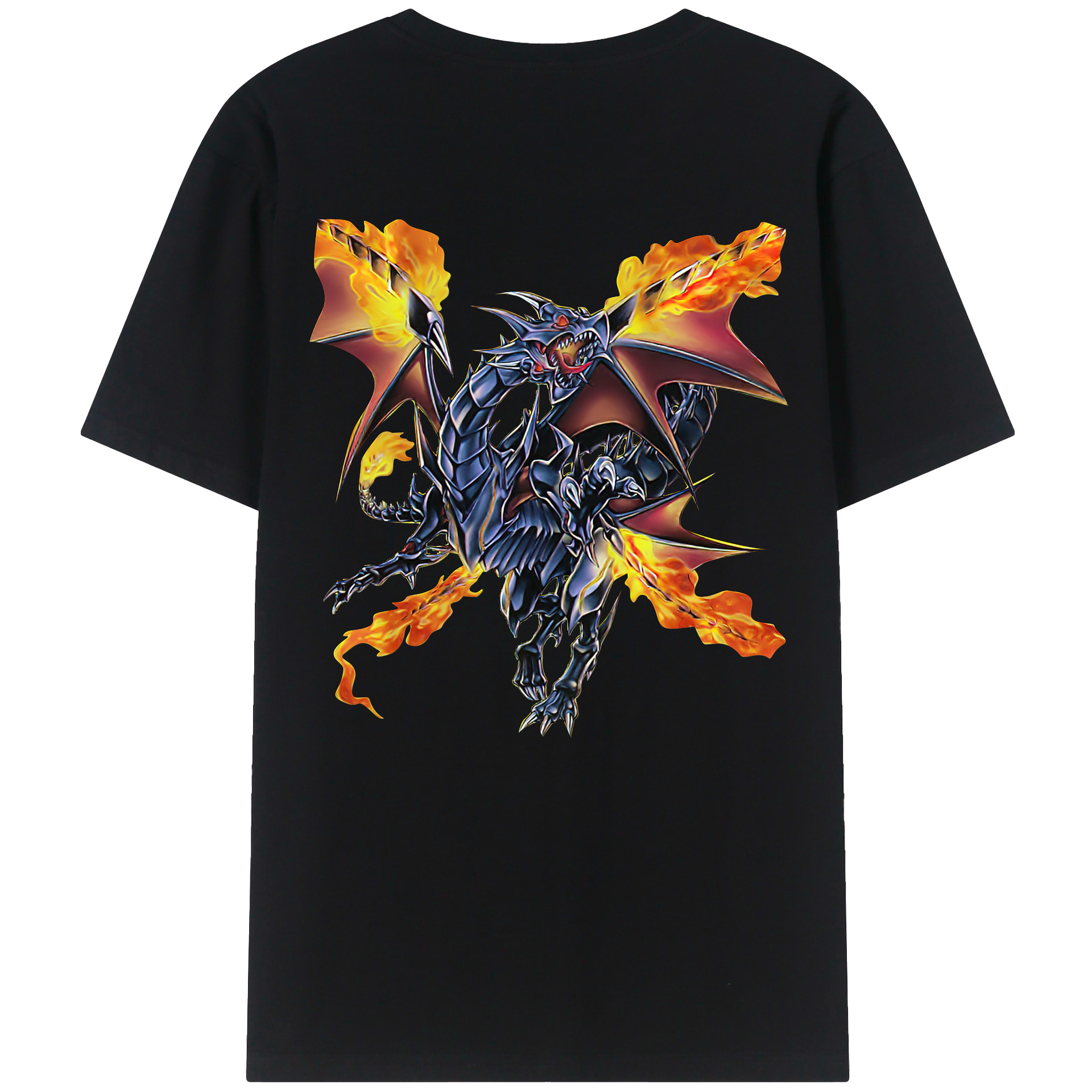 （画像用） 遊☆戯☆王 Yu-Gi-Oh! 綿100％ メンズ半袖Tシャツ（バックプリント） 通気性