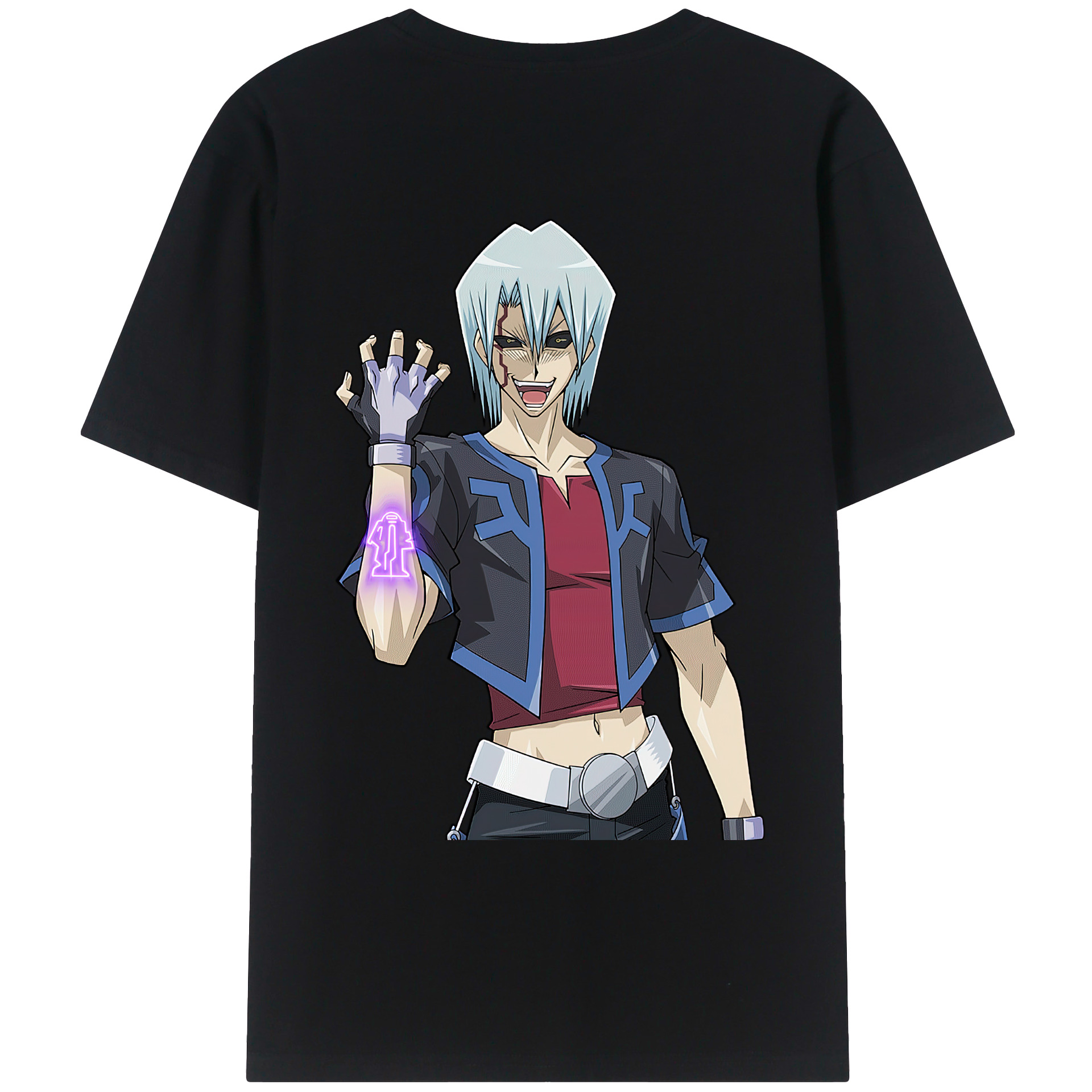 （画像用） 遊☆戯☆王 Yu-Gi-Oh! 綿100％ メンズ半袖Tシャツ（バックプリント） 通気性