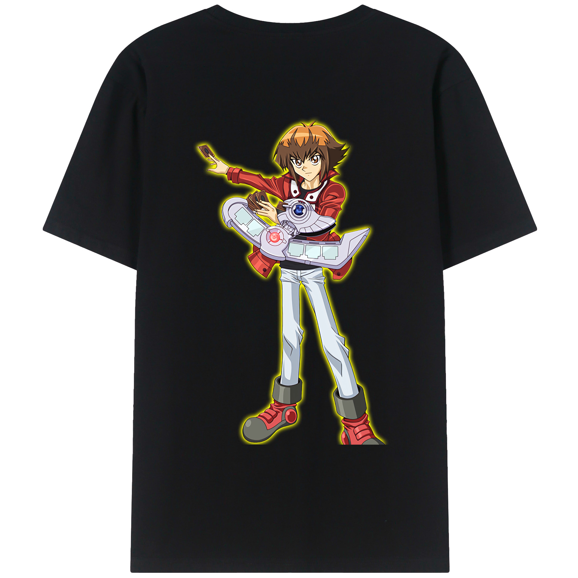 （画像用） 遊☆戯☆王 Yu-Gi-Oh! 綿100％ メンズ半袖Tシャツ（バックプリント） 通気性
