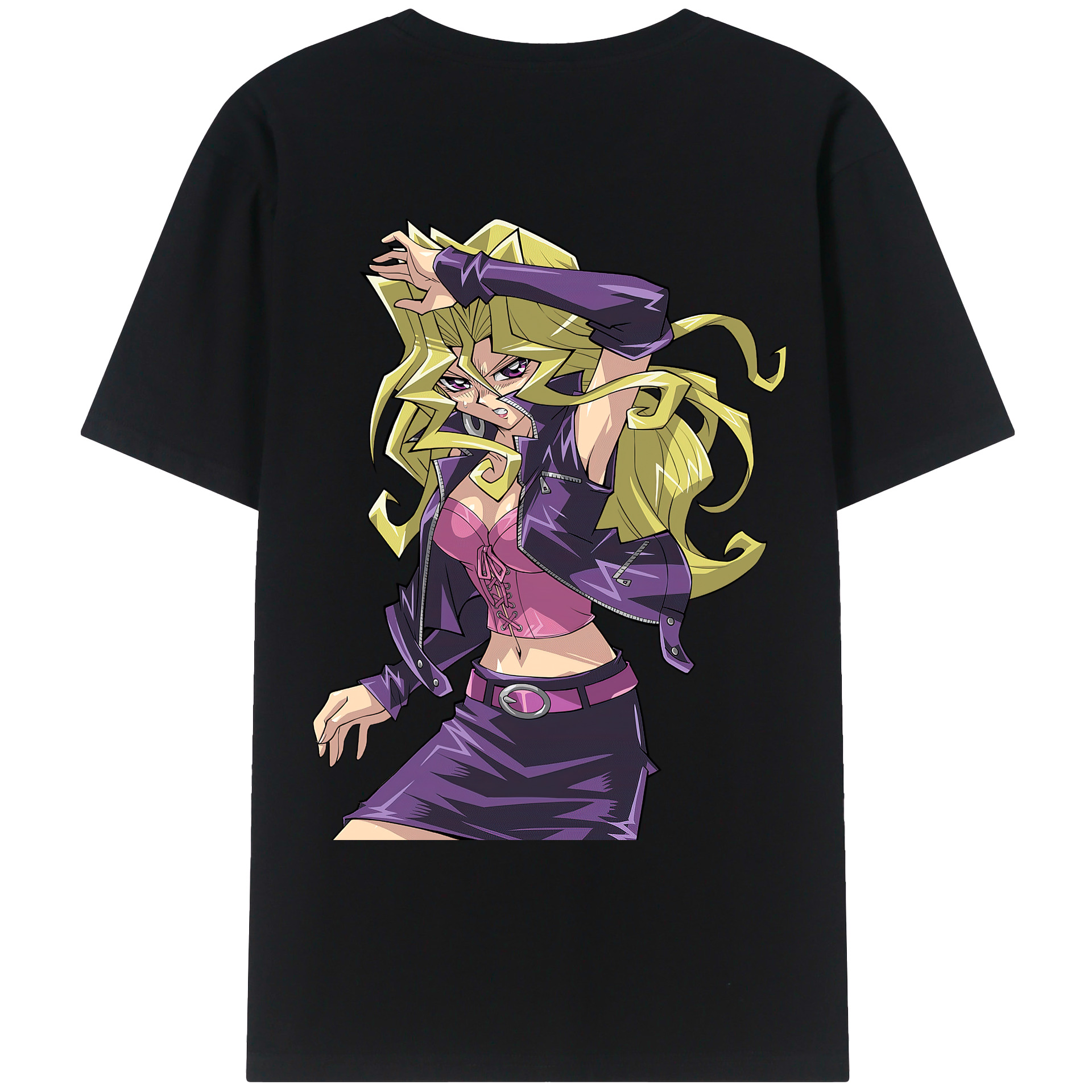 （画像用） 遊☆戯☆王 Yu-Gi-Oh! 綿100％ メンズ半袖Tシャツ（バックプリント） 通気性