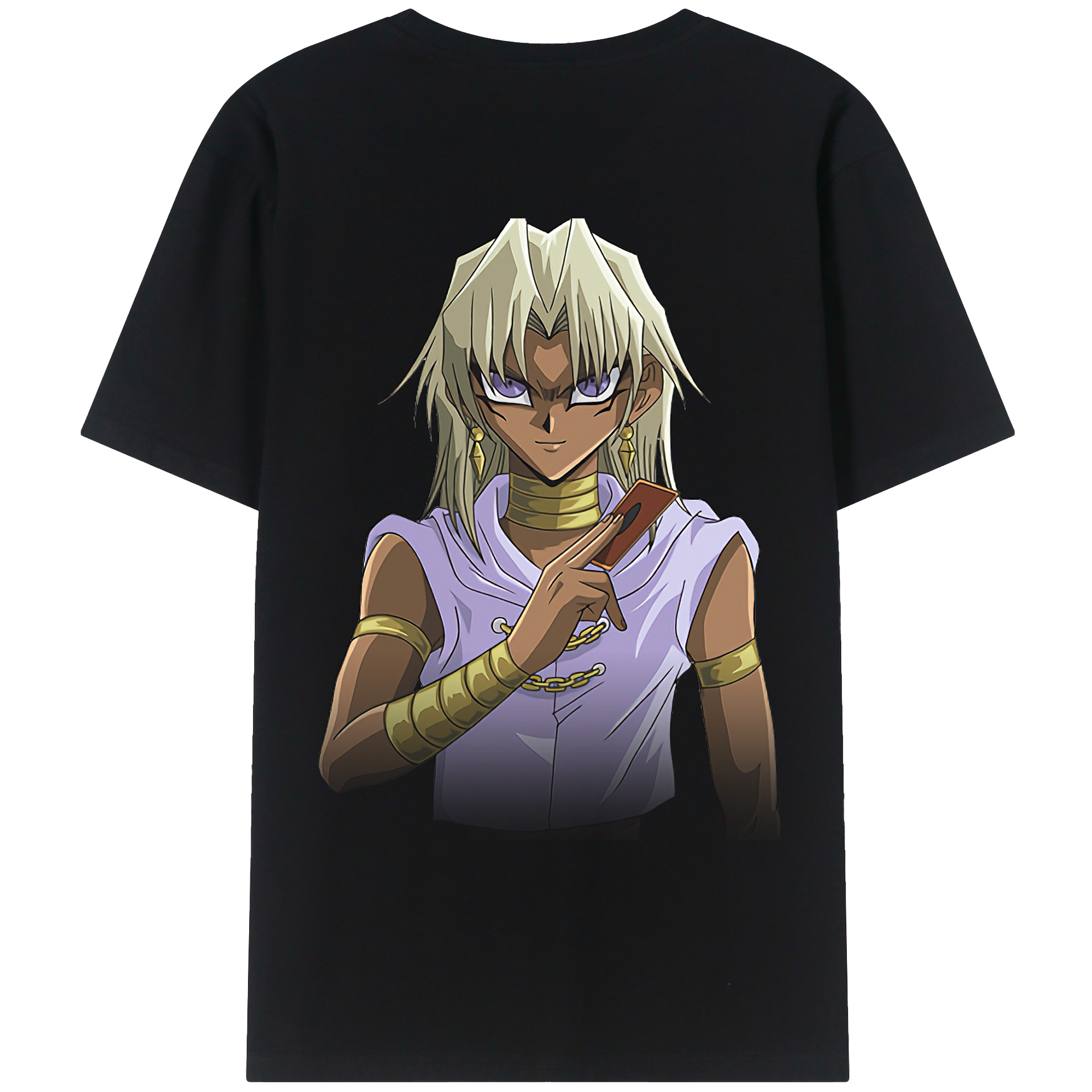 （画像用） 遊☆戯☆王 Yu-Gi-Oh! 綿100％ メンズ半袖Tシャツ（バックプリント） 通気性