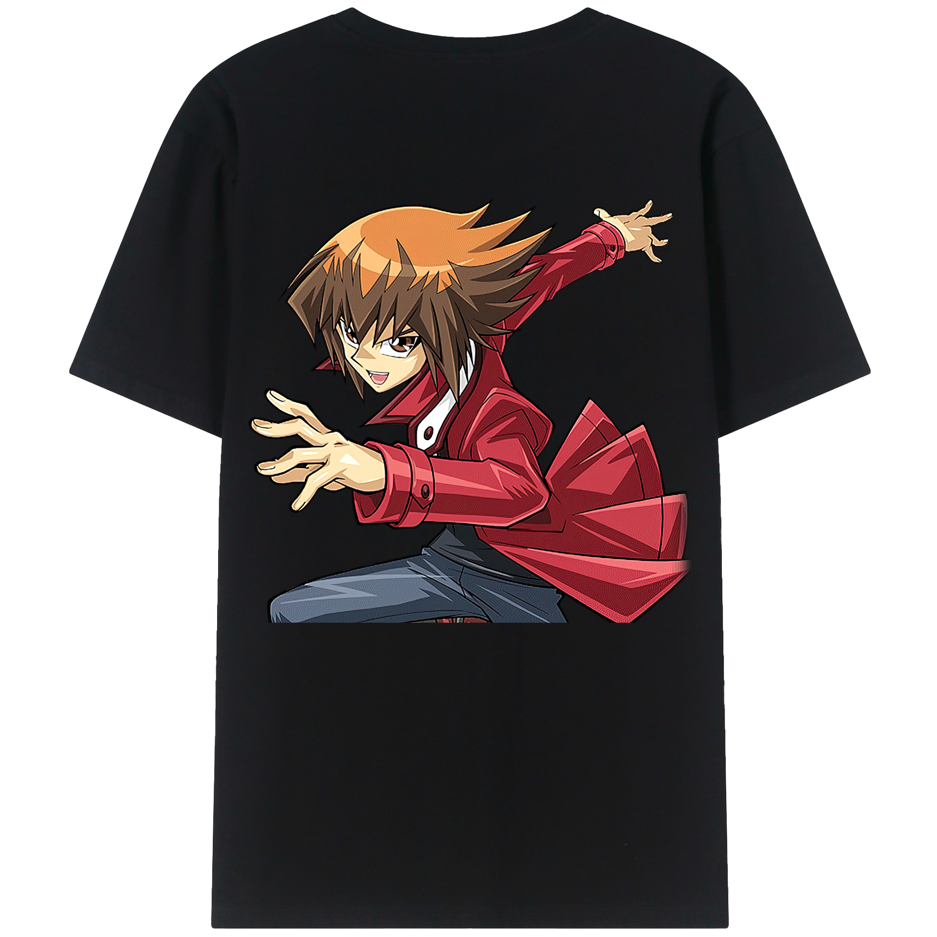 （画像用） 遊☆戯☆王 Yu-Gi-Oh! 綿100％ メンズ半袖Tシャツ（バックプリント） 通気性