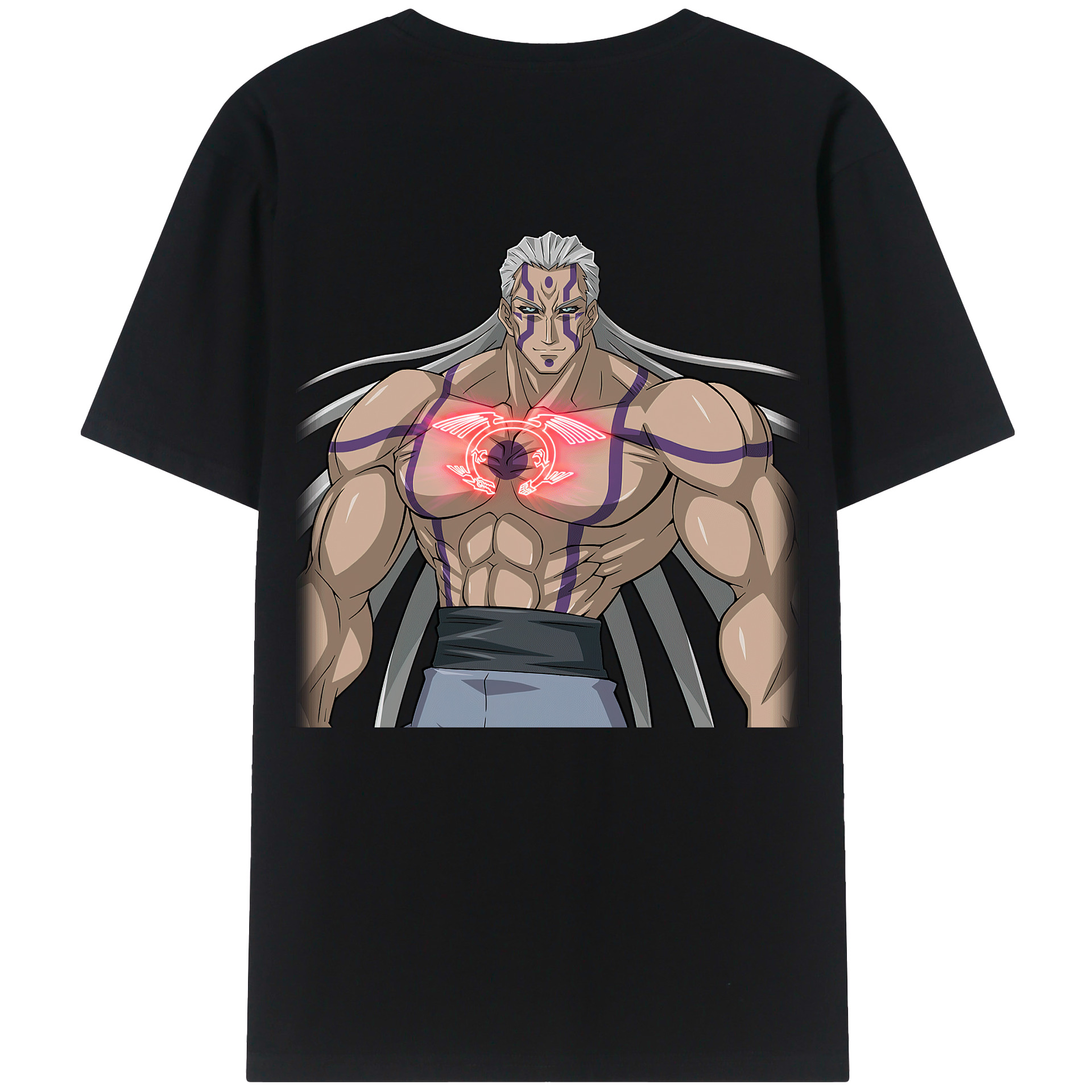（画像用） 遊☆戯☆王 Yu-Gi-Oh! 綿100％ メンズ半袖Tシャツ（バックプリント） 通気性