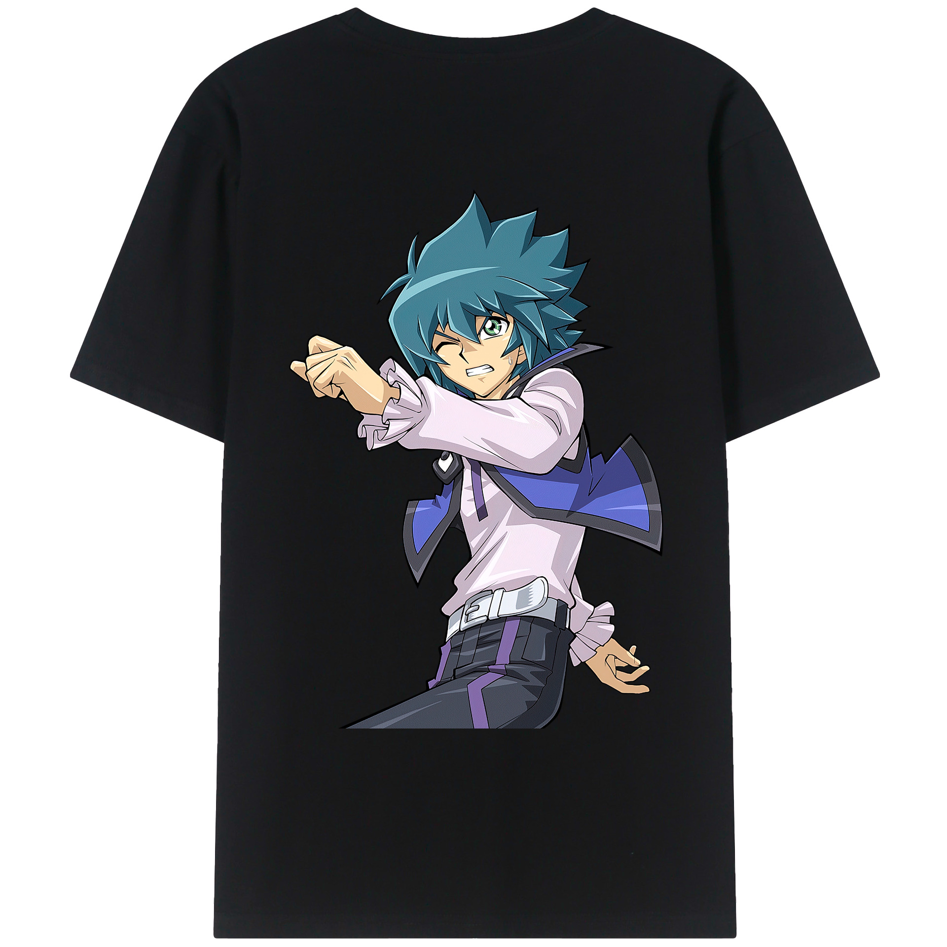 （画像用） 遊☆戯☆王 Yu-Gi-Oh! 綿100％ メンズ半袖Tシャツ（バックプリント） 通気性
