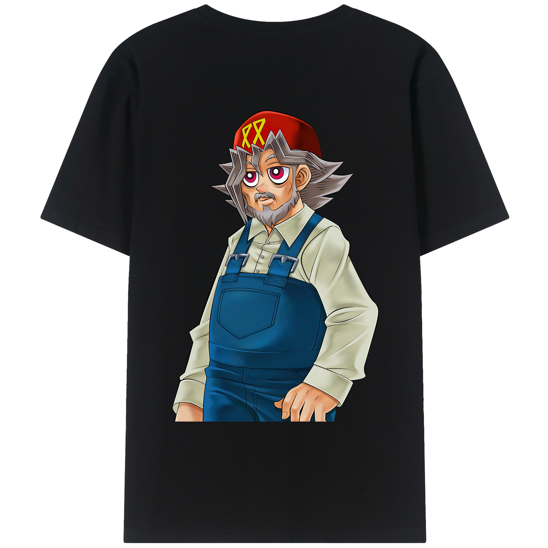（画像用） 遊☆戯☆王 Yu-Gi-Oh! 綿100％ メンズ半袖Tシャツ（バックプリント） 通気性