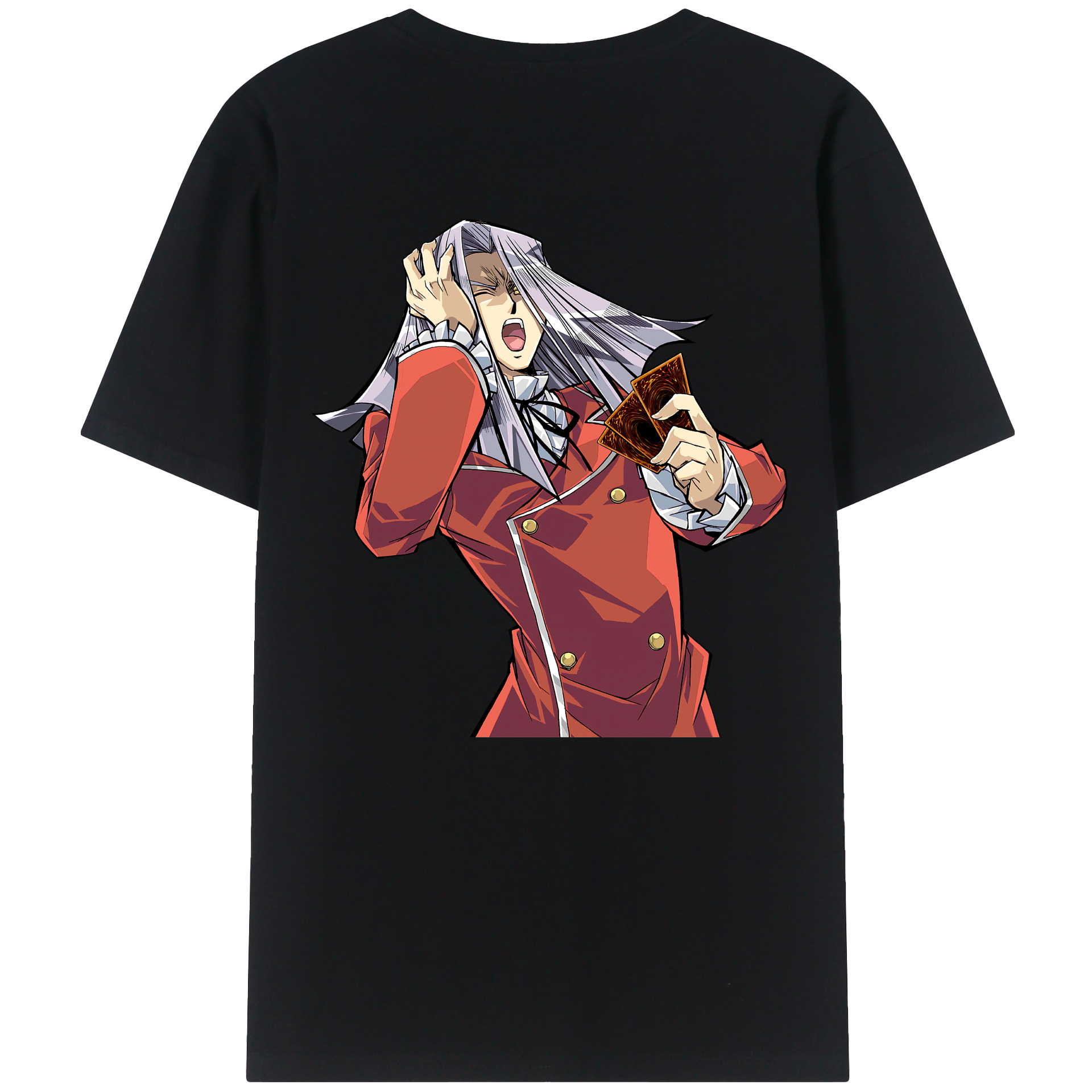 （画像用） 遊☆戯☆王 Yu-Gi-Oh! 綿100％ メンズ半袖Tシャツ（バックプリント） 通気性