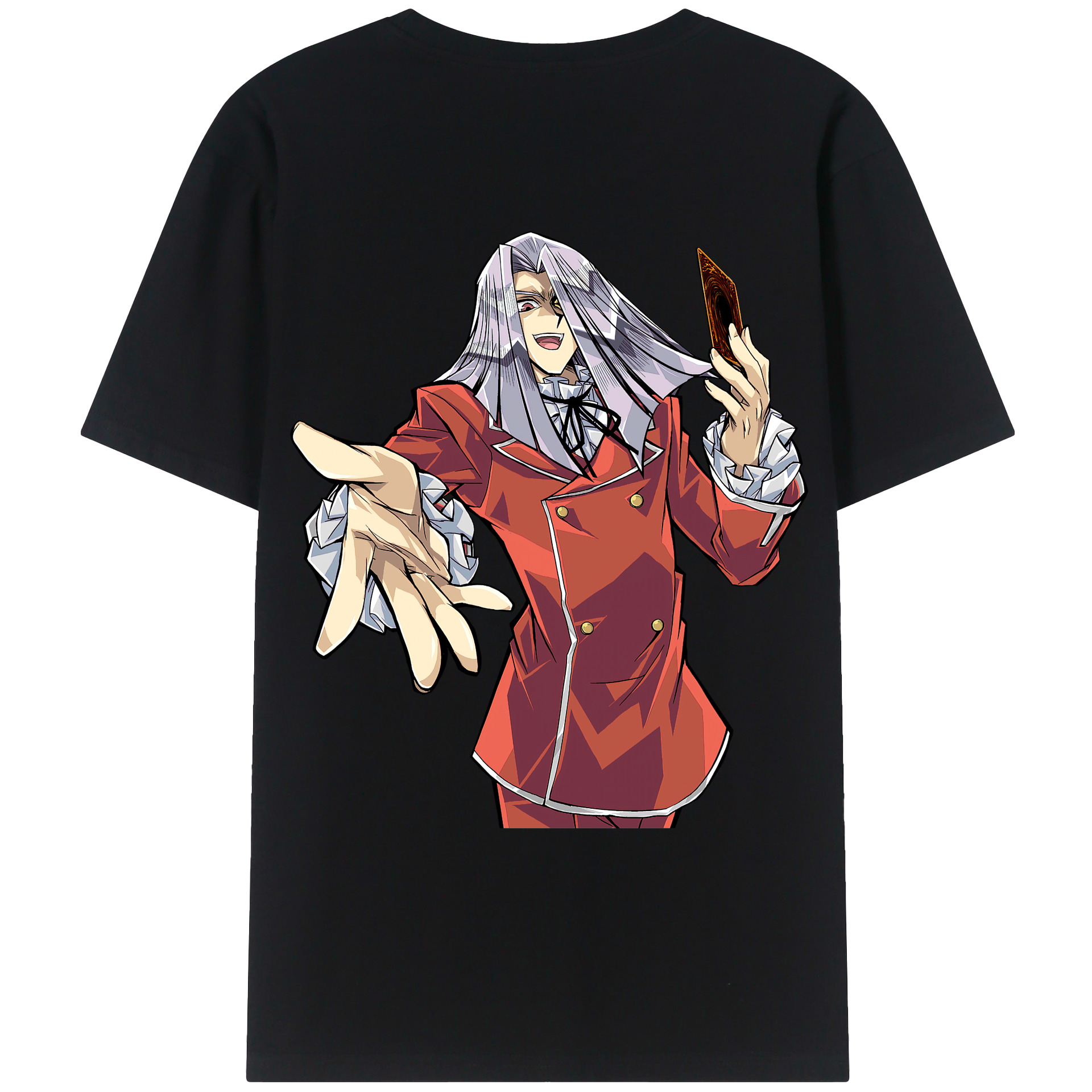 （画像用） 遊☆戯☆王 Yu-Gi-Oh! 綿100％ メンズ半袖Tシャツ（バックプリント） 通気性