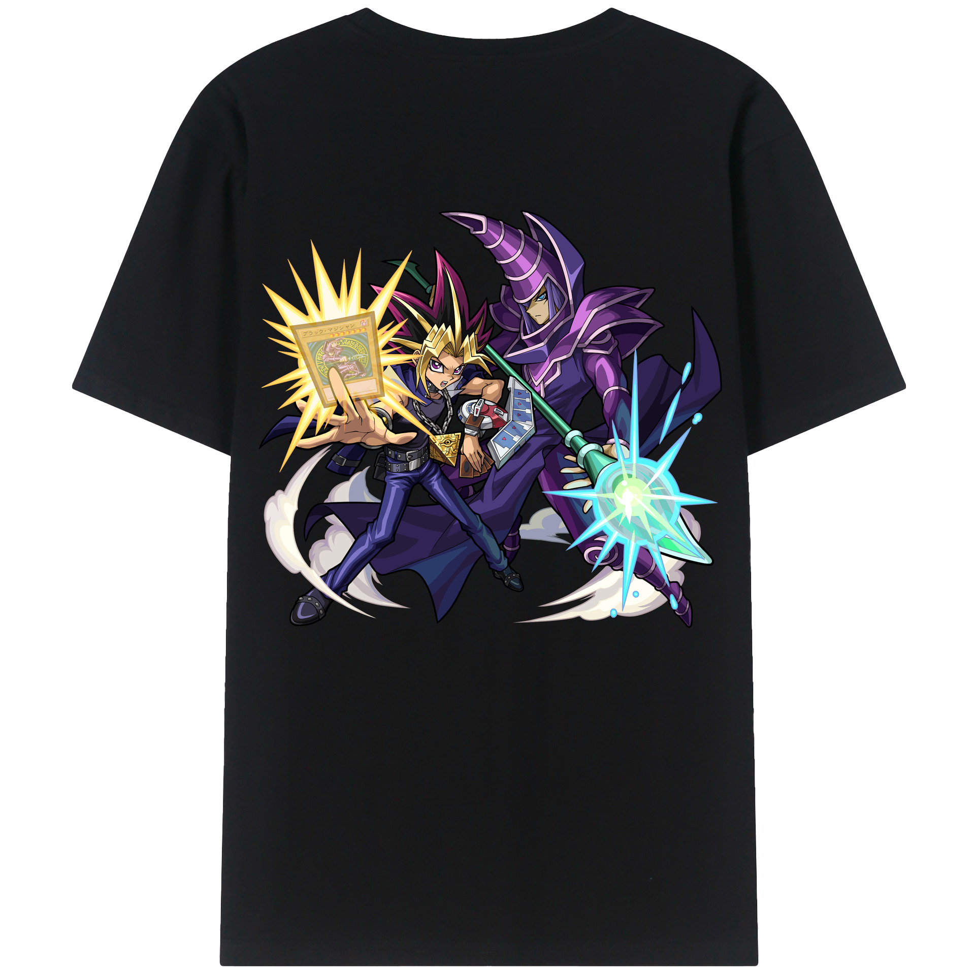 （画像用） 遊☆戯☆王 Yu-Gi-Oh! 綿100％ メンズ半袖Tシャツ（バックプリント） 通気性