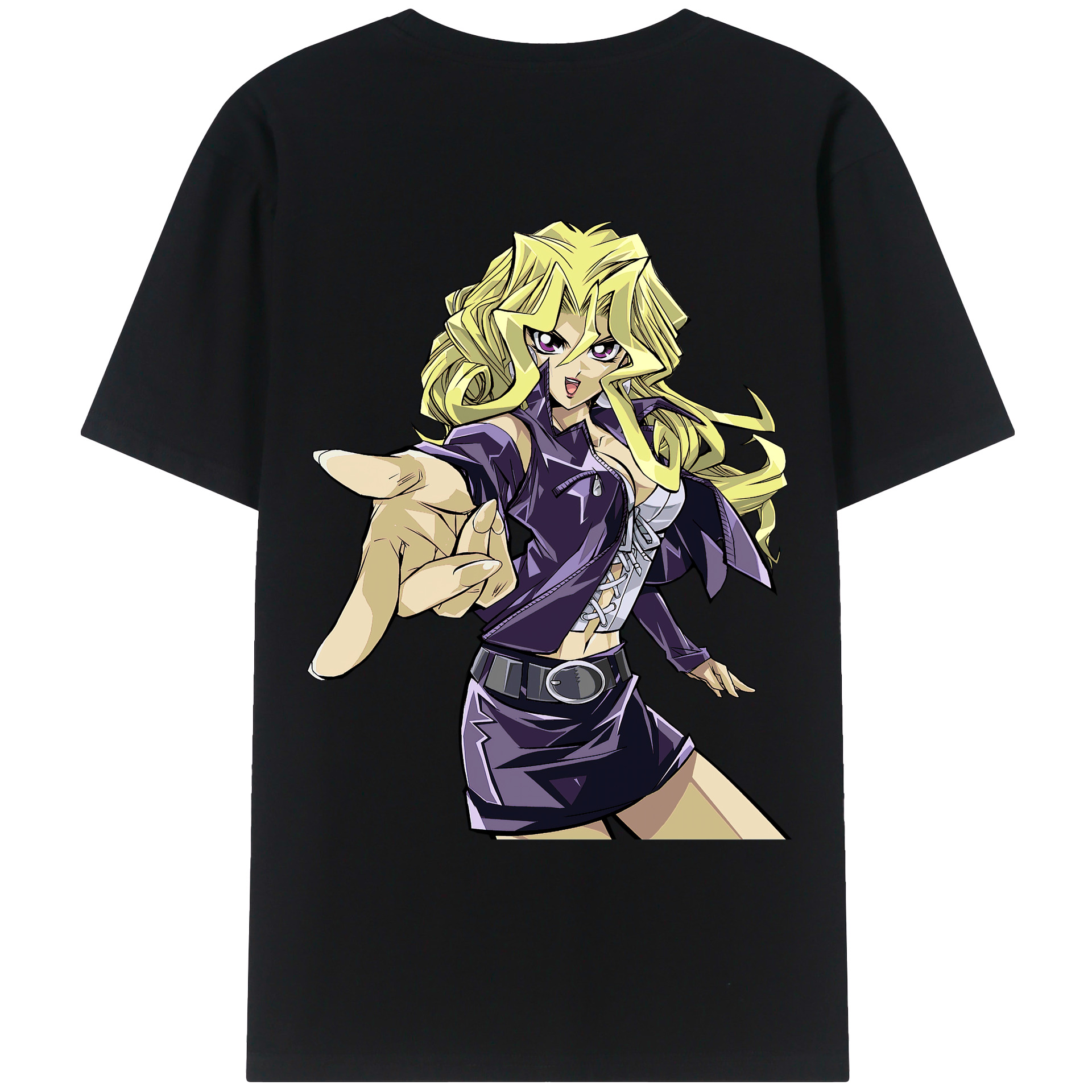 （画像用） 遊☆戯☆王 Yu-Gi-Oh! 綿100％ メンズ半袖Tシャツ（バックプリント） 通気性