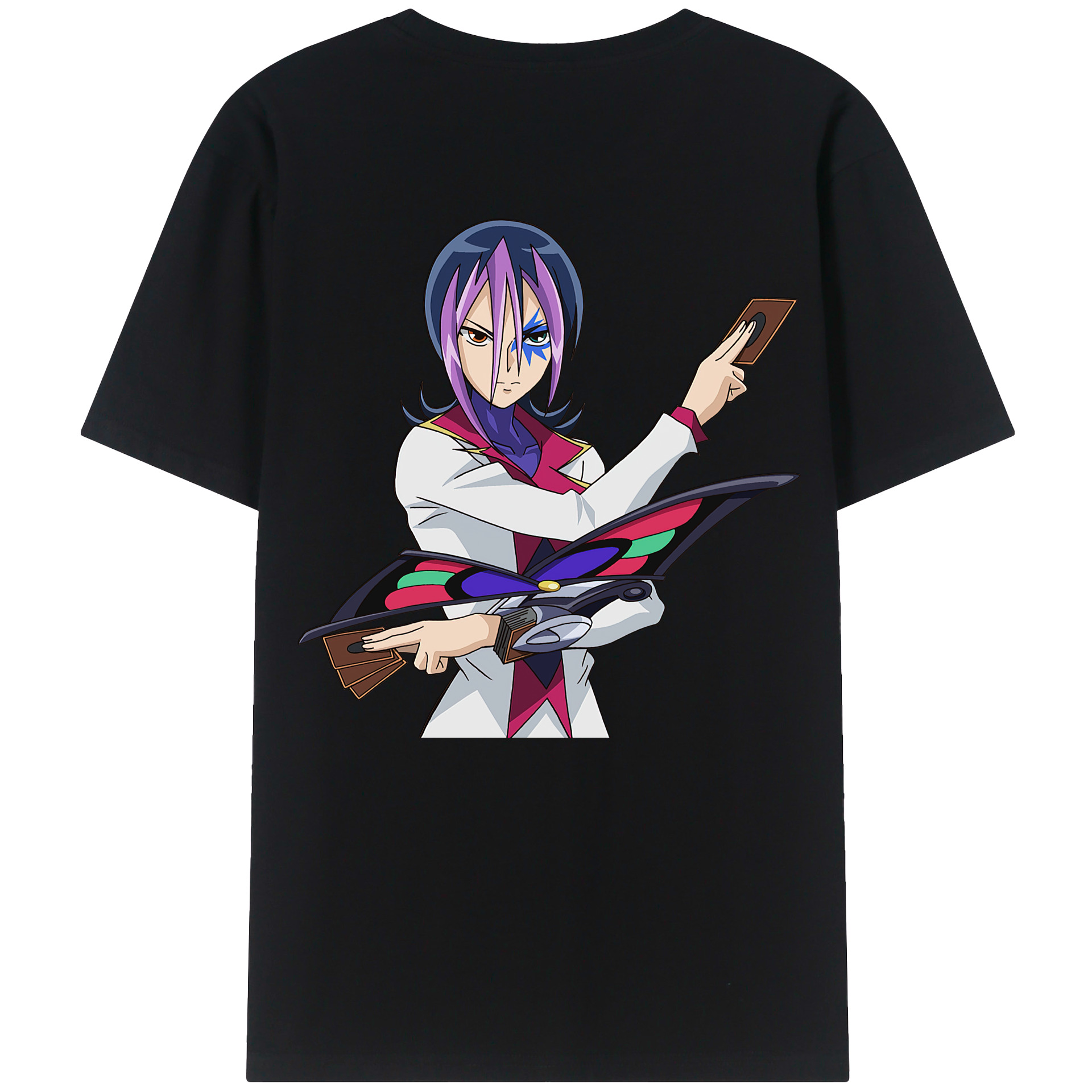 （画像用） 遊☆戯☆王 Yu-Gi-Oh! 綿100％ メンズ半袖Tシャツ（バックプリント） 通気性