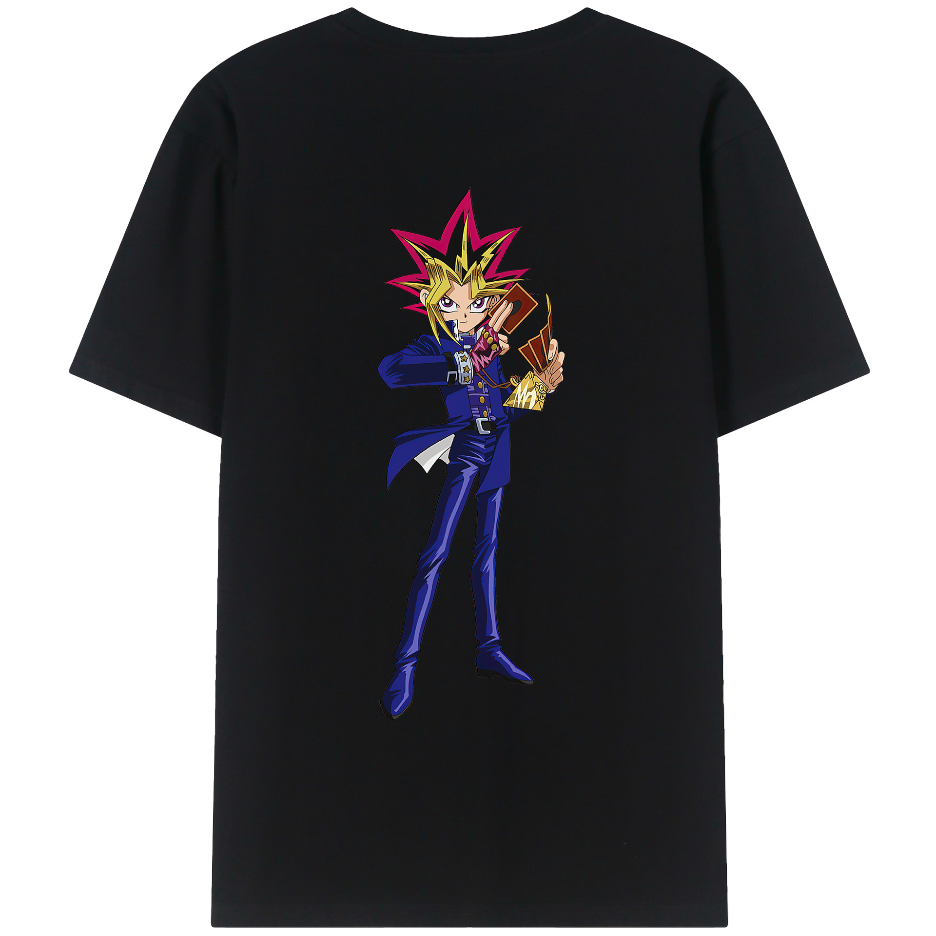 （画像用） 遊☆戯☆王 Yu-Gi-Oh! 綿100％ メンズ半袖Tシャツ（バックプリント） 通気性