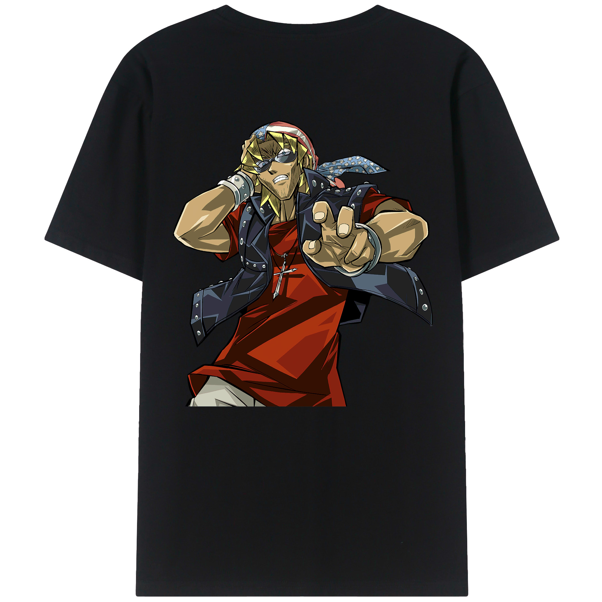 （画像用） 遊☆戯☆王 Yu-Gi-Oh! 綿100％ メンズ半袖Tシャツ（バックプリント） 通気性