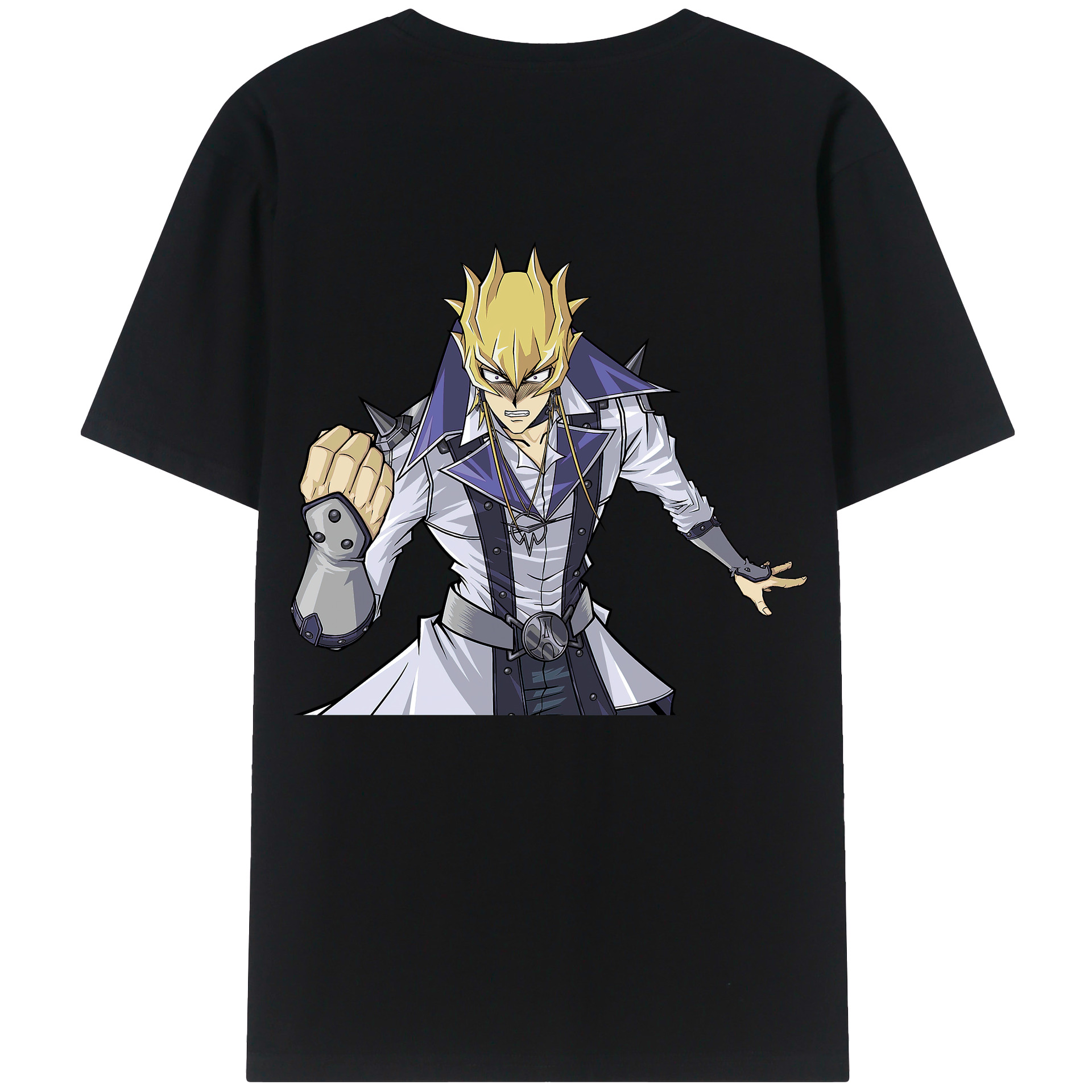 （画像用） 遊☆戯☆王 Yu-Gi-Oh! 綿100％ メンズ半袖Tシャツ（バックプリント） 通気性
