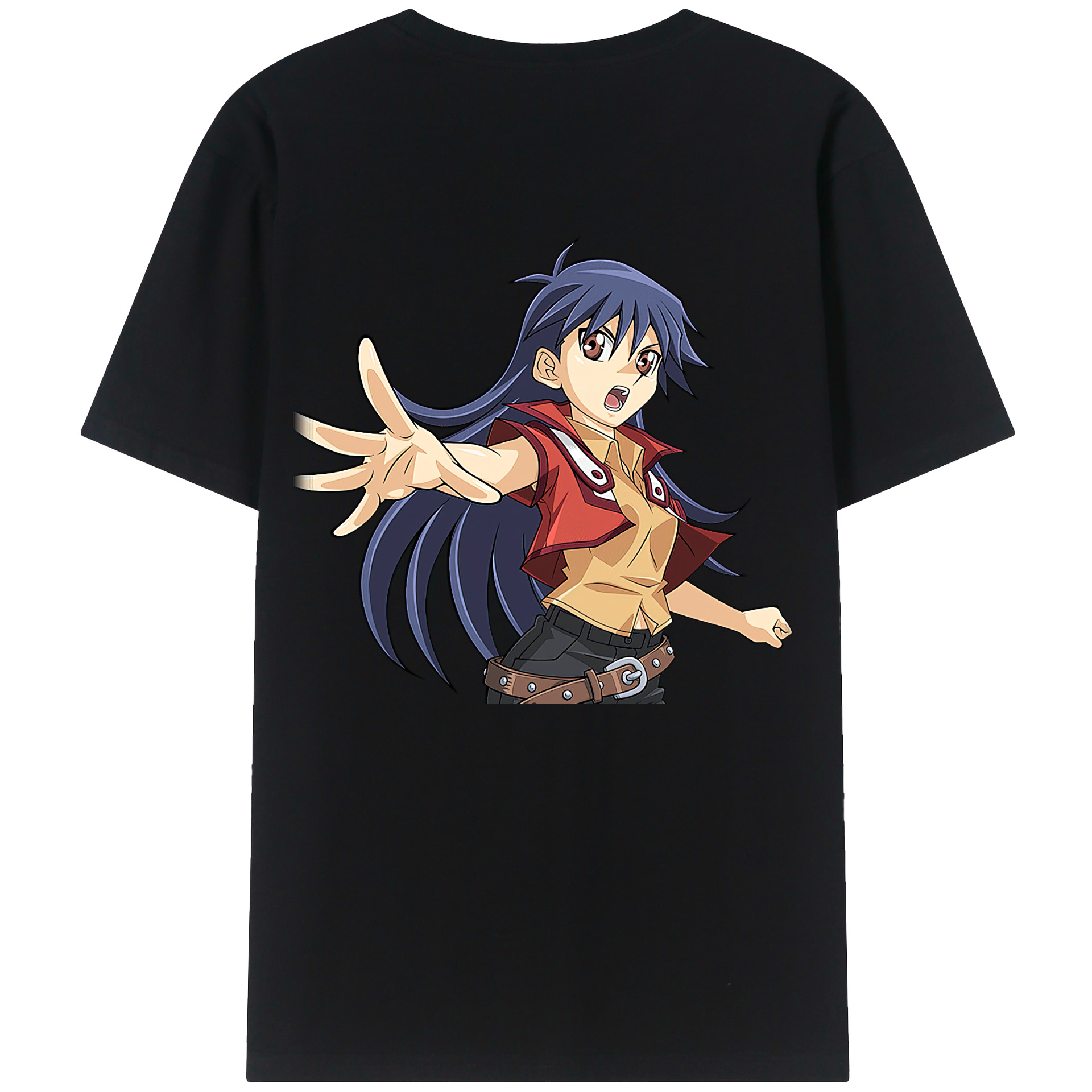 （画像用） 遊☆戯☆王 Yu-Gi-Oh! 綿100％ メンズ半袖Tシャツ（バックプリント） 通気性