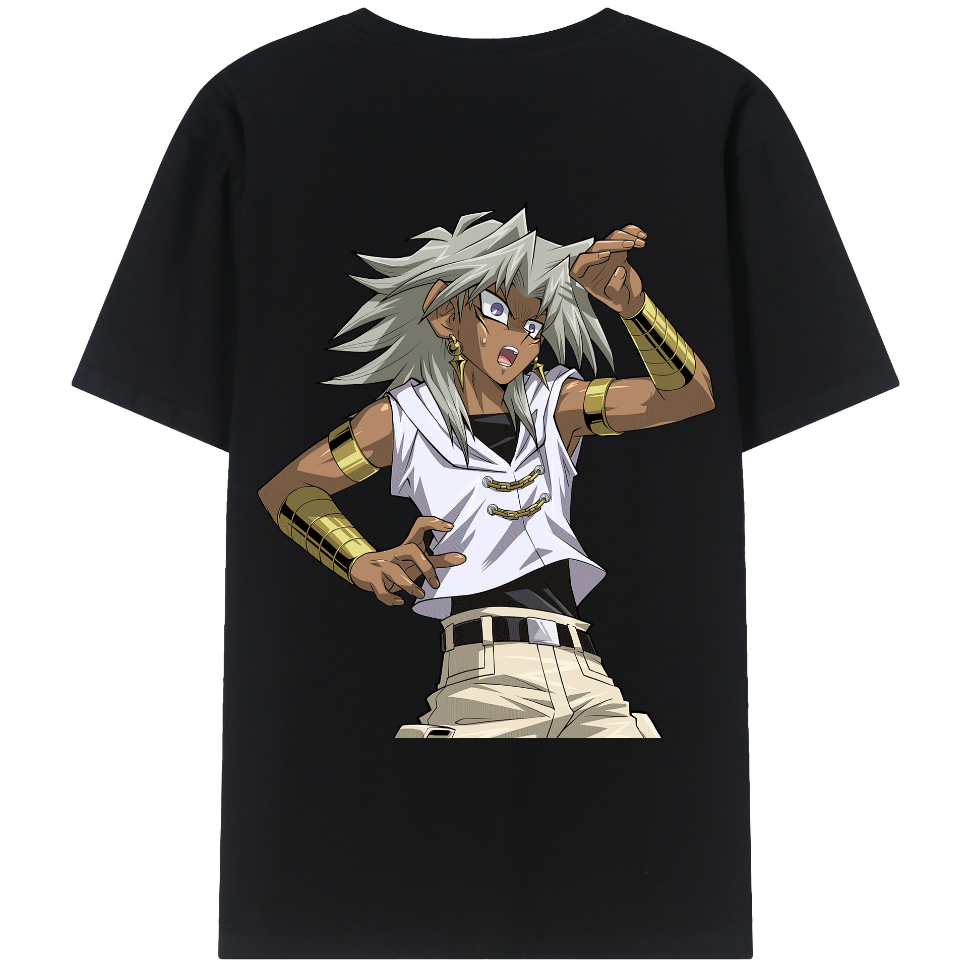 （画像用） 遊☆戯☆王 Yu-Gi-Oh! 綿100％ メンズ半袖Tシャツ（バックプリント） 通気性