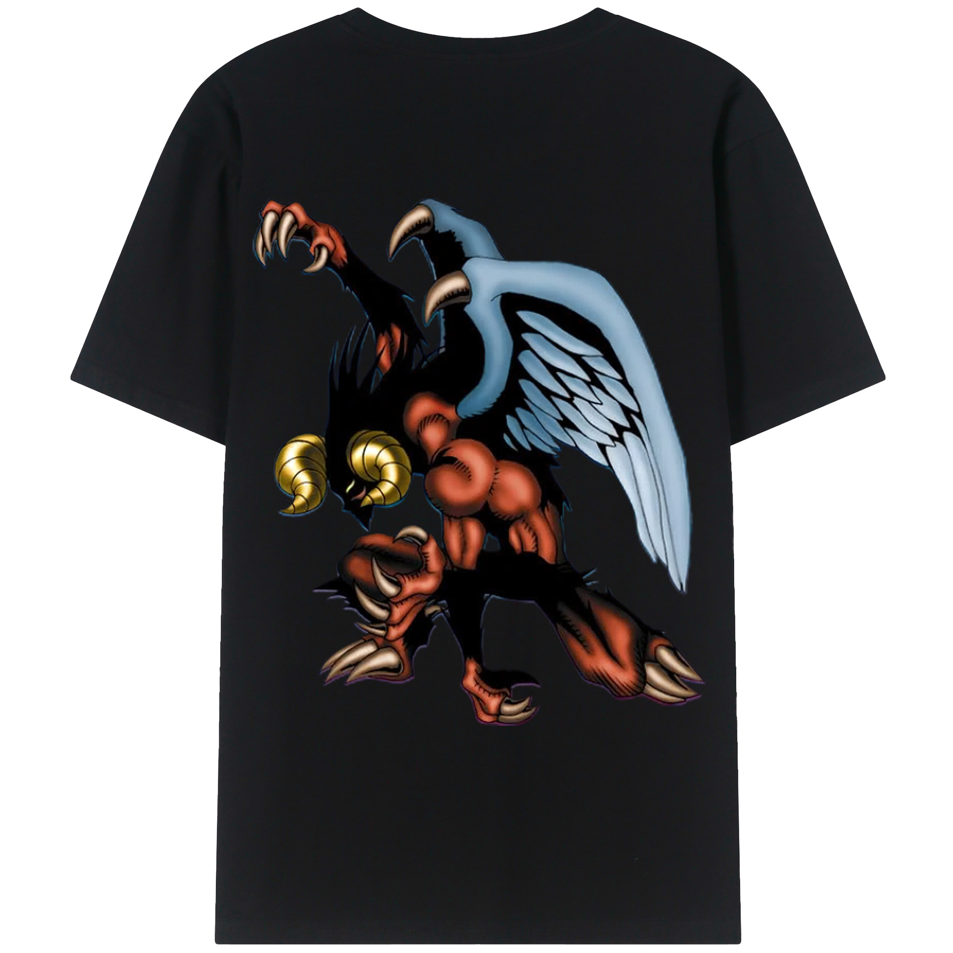 （画像用） 遊☆戯☆王 Yu-Gi-Oh! 綿100％ メンズ半袖Tシャツ（バックプリント） 通気性