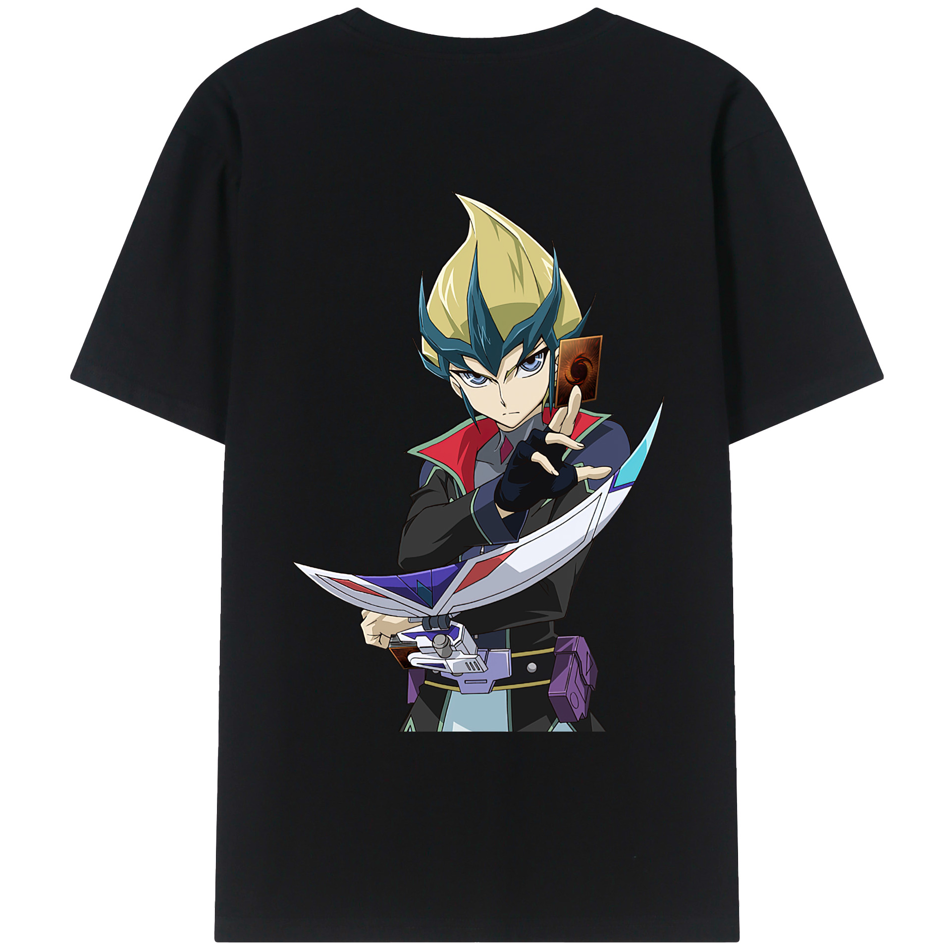 （画像用） 遊☆戯☆王 Yu-Gi-Oh! 綿100％ メンズ半袖Tシャツ（バックプリント） 通気性