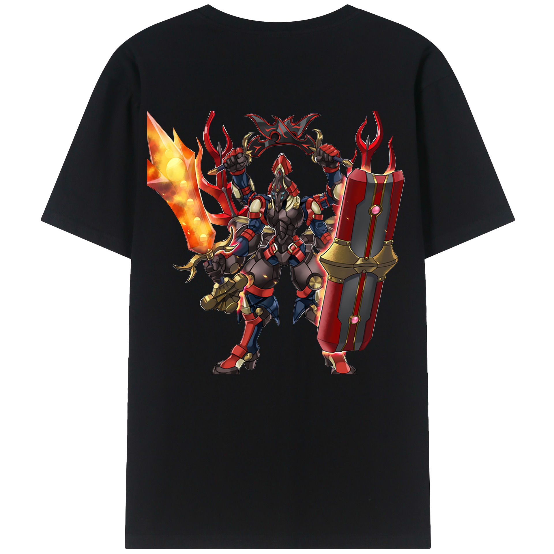 （画像用） 遊☆戯☆王 Yu-Gi-Oh! 綿100％ メンズ半袖Tシャツ（バックプリント） 通気性