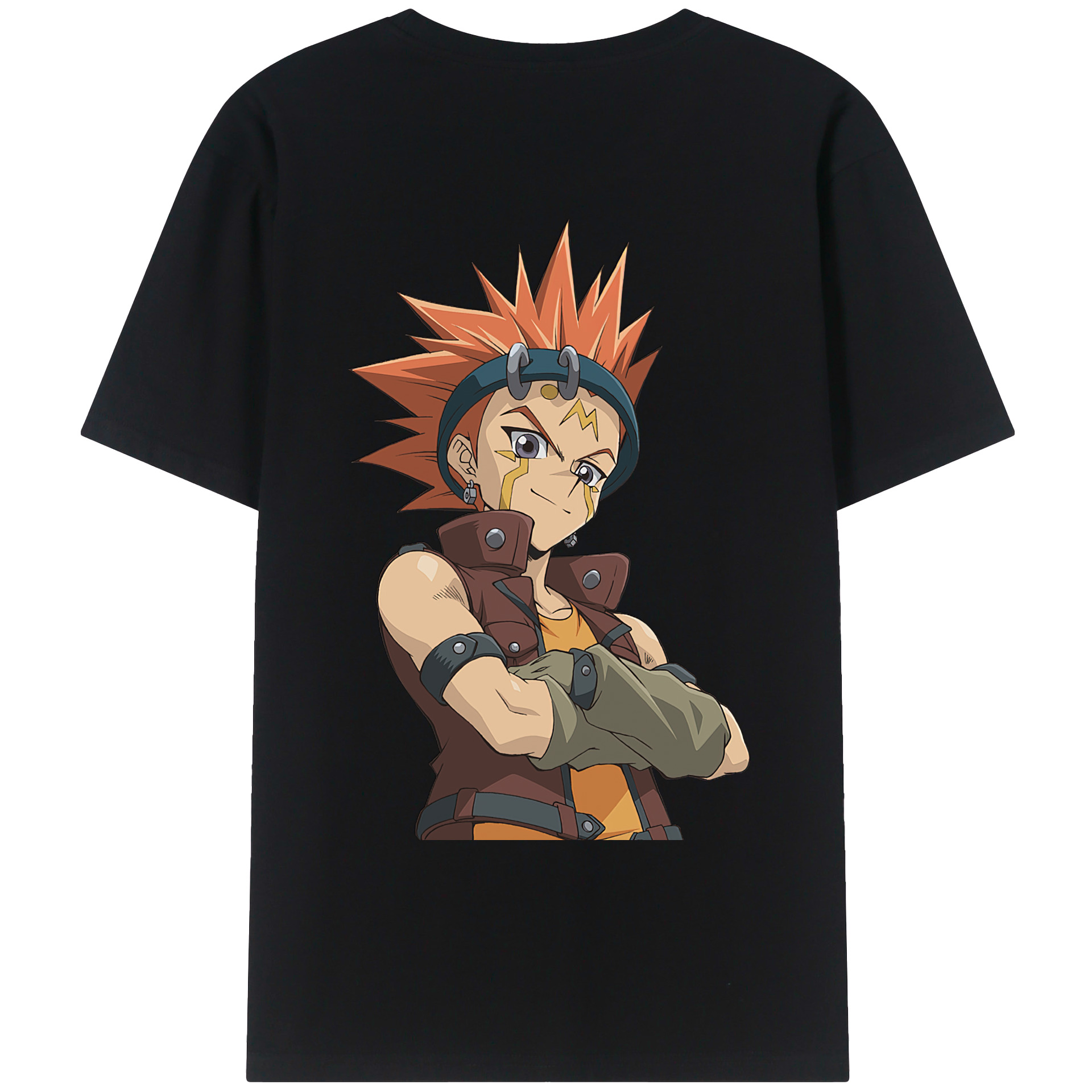 （画像用） 遊☆戯☆王 Yu-Gi-Oh! 綿100％ メンズ半袖Tシャツ（バックプリント） 通気性