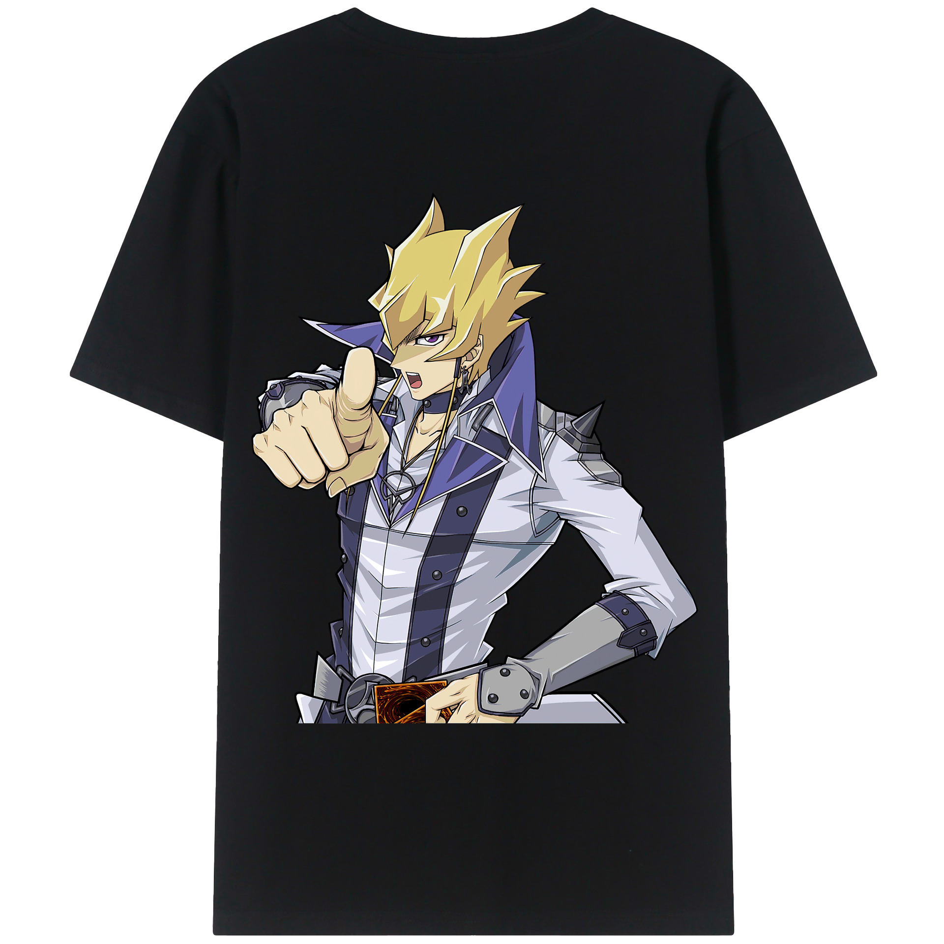 （画像用） 遊☆戯☆王 Yu-Gi-Oh! 綿100％ メンズ半袖Tシャツ（バックプリント） 通気性