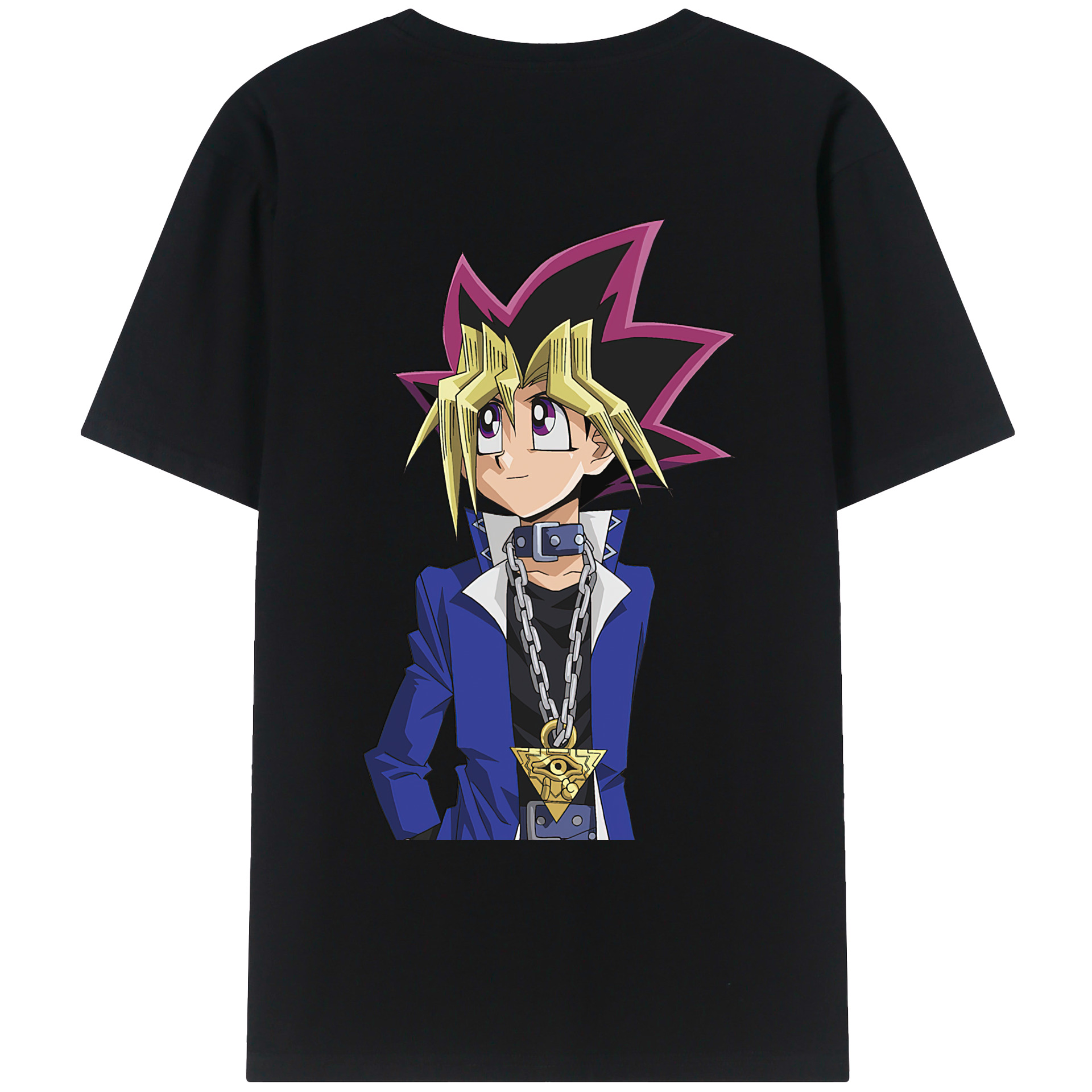 （画像用） 遊☆戯☆王 Yu-Gi-Oh! 綿100％ メンズ半袖Tシャツ（バックプリント） 通気性