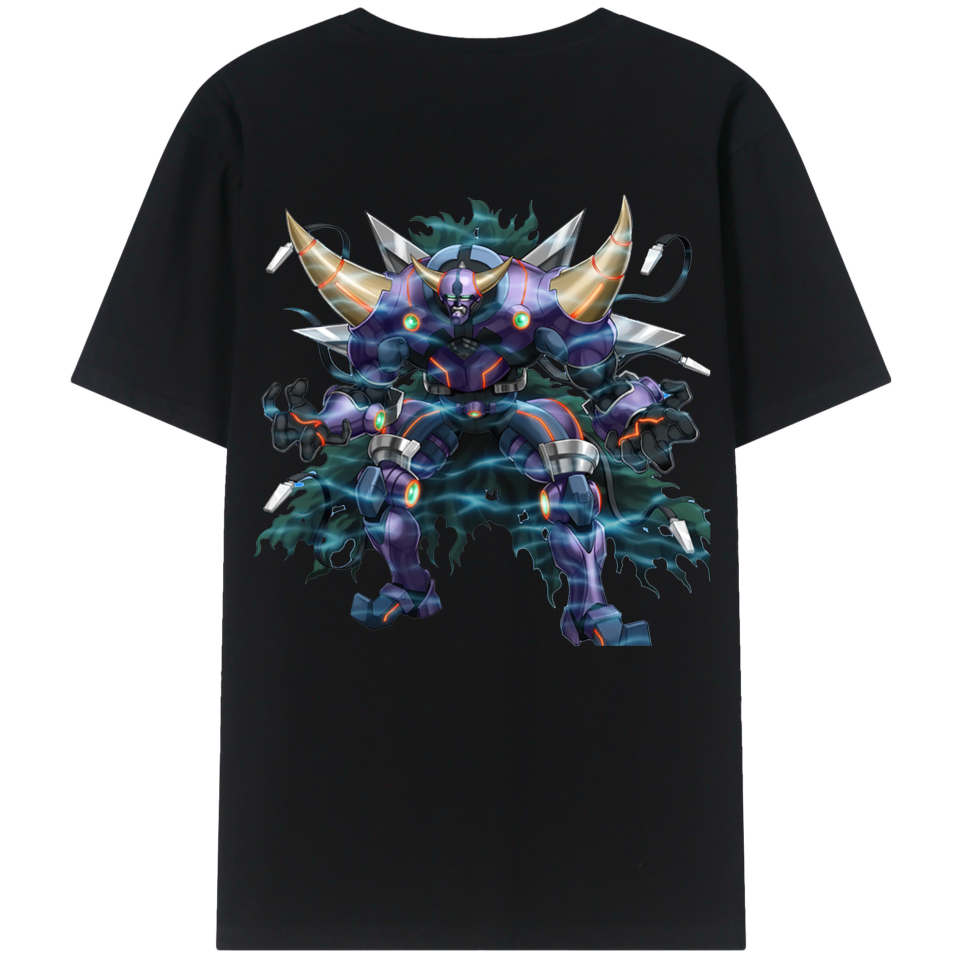 （画像用） 遊☆戯☆王 Yu-Gi-Oh! 綿100％ メンズ半袖Tシャツ（バックプリント） 通気性
