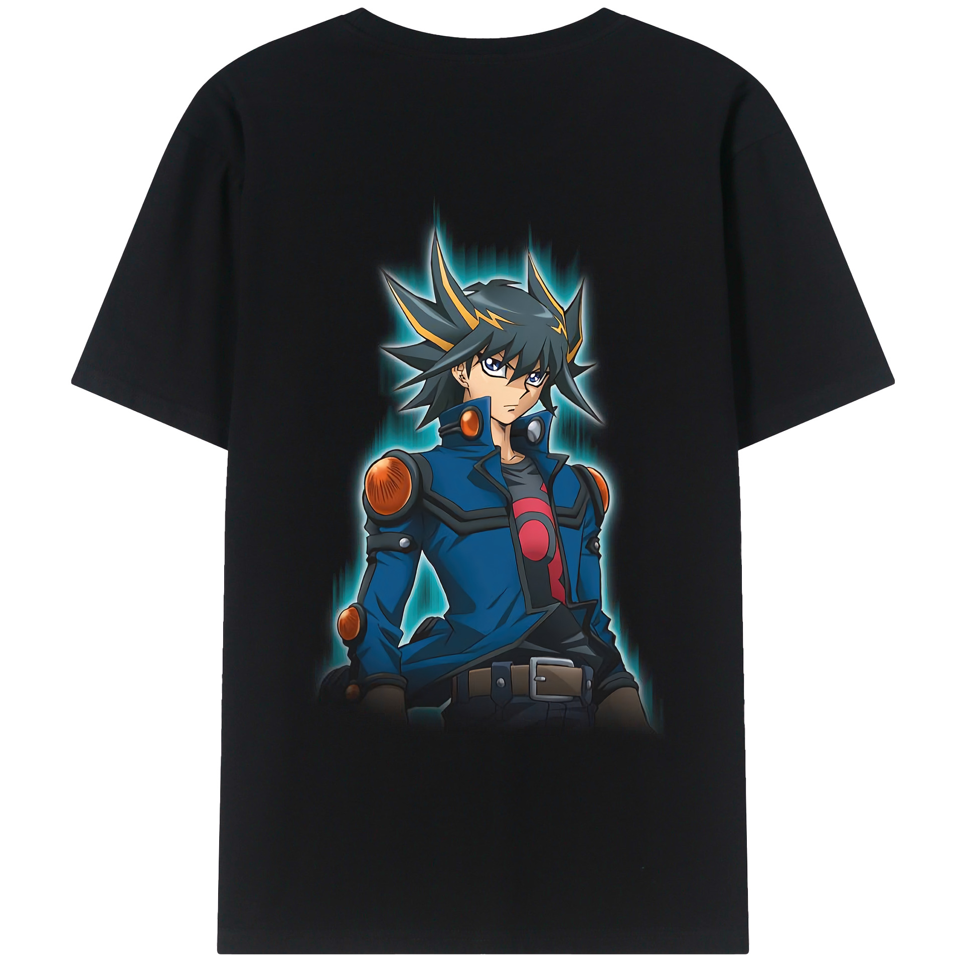 （画像用） 遊☆戯☆王 Yu-Gi-Oh! 綿100％ メンズ半袖Tシャツ（バックプリント） 通気性