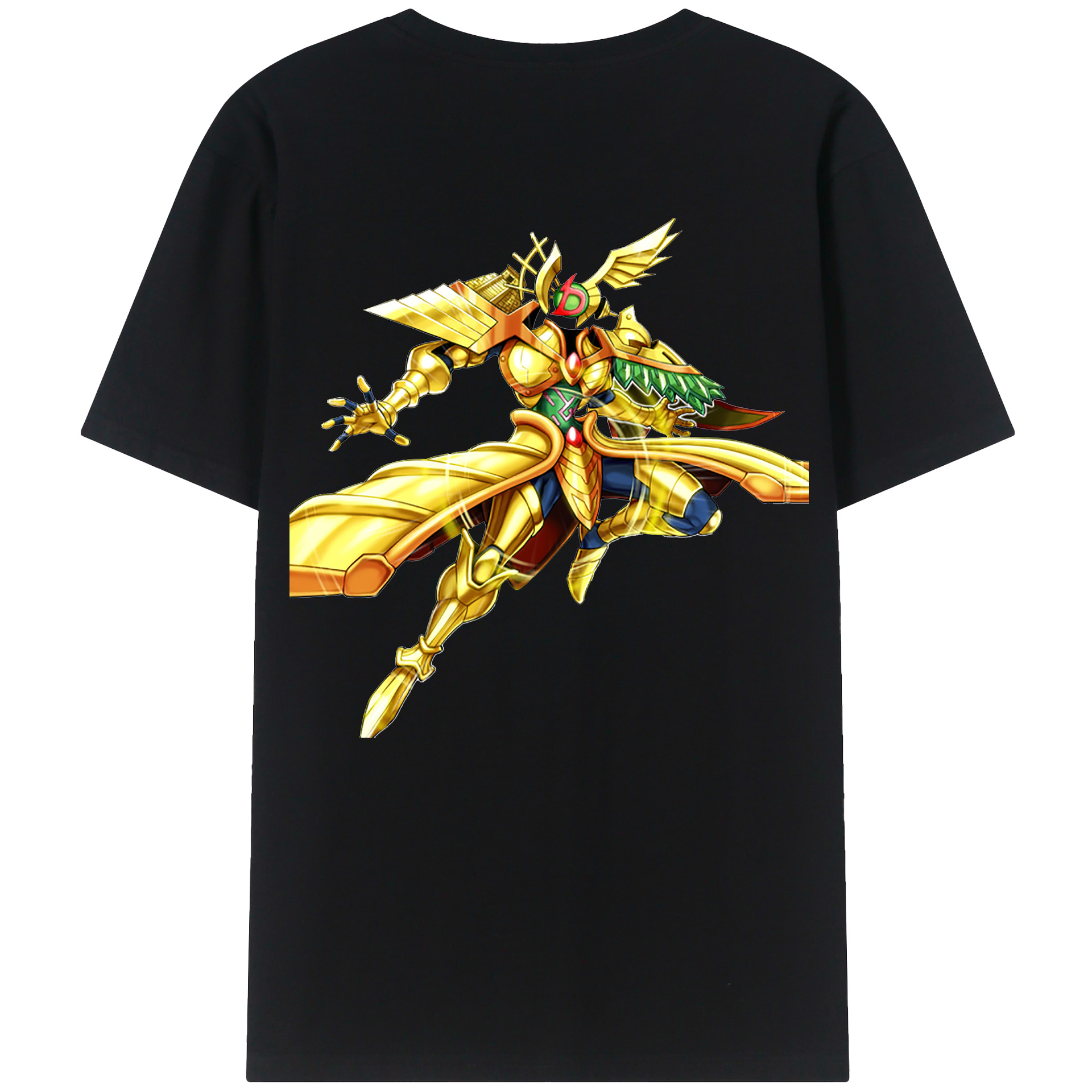 （画像用） 遊☆戯☆王 Yu-Gi-Oh! 綿100％ メンズ半袖Tシャツ（バックプリント） 通気性
