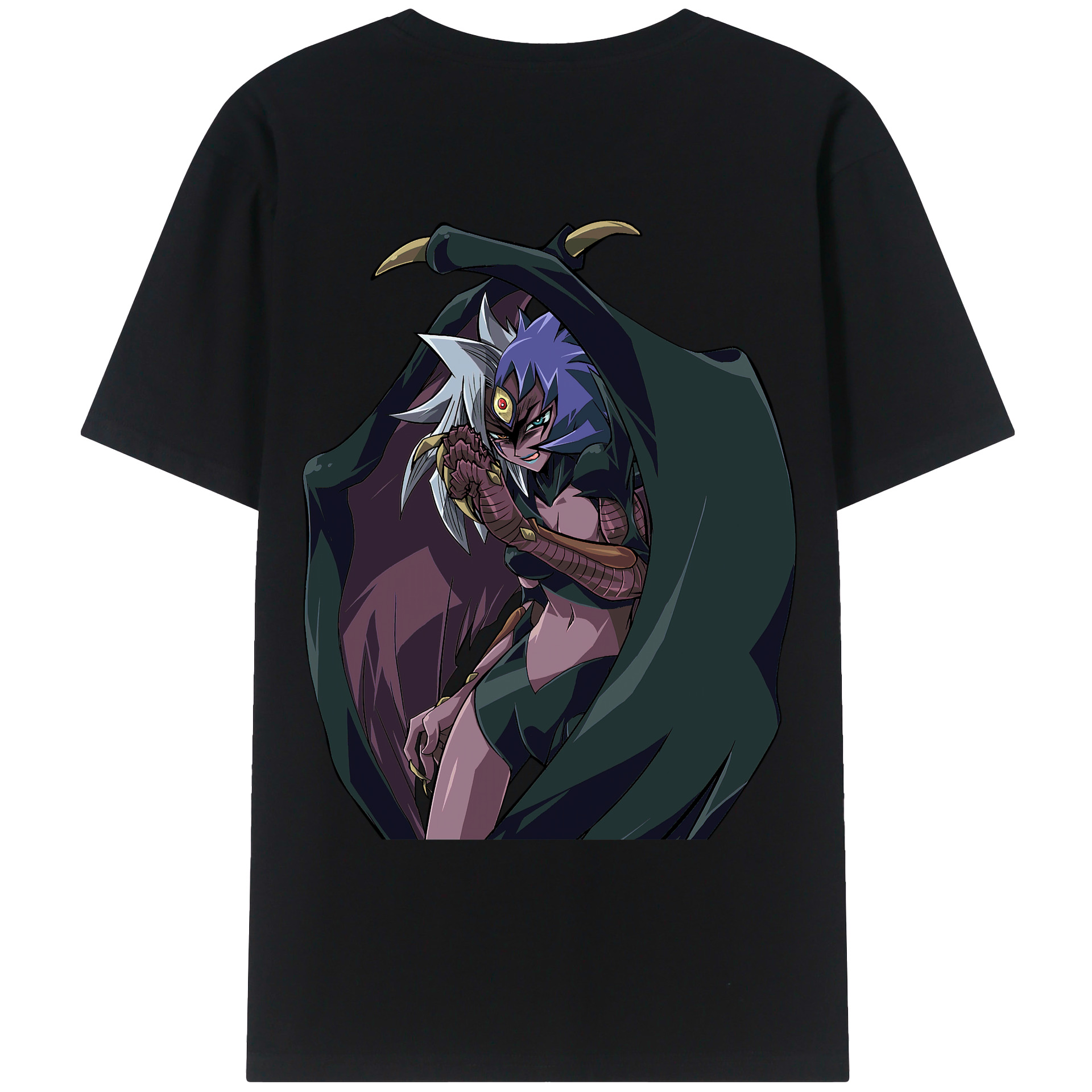 （画像用） 遊☆戯☆王 Yu-Gi-Oh! 綿100％ メンズ半袖Tシャツ（バックプリント） 通気性