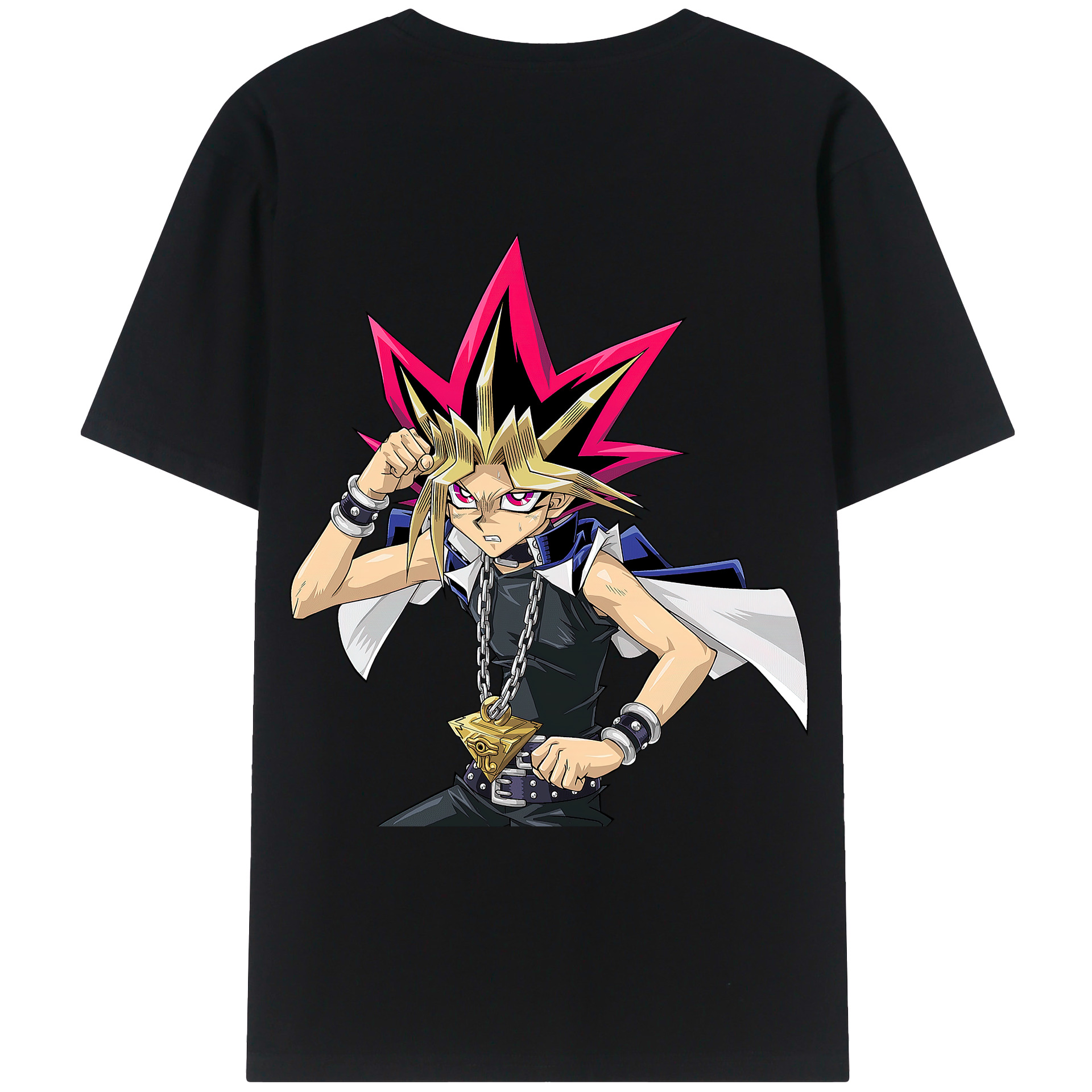 （画像用） 遊☆戯☆王 Yu-Gi-Oh! 綿100％ メンズ半袖Tシャツ（バックプリント） 通気性