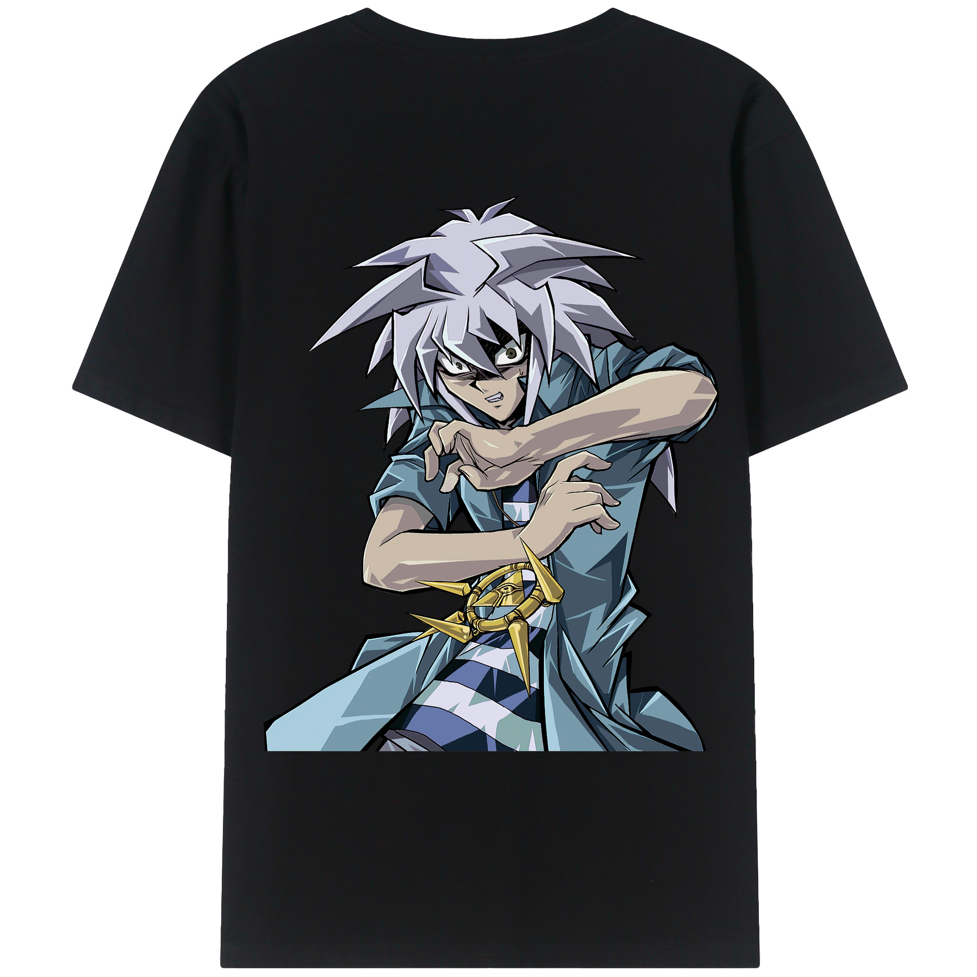 （画像用） 遊☆戯☆王 Yu-Gi-Oh! 綿100％ メンズ半袖Tシャツ（バックプリント） 通気性