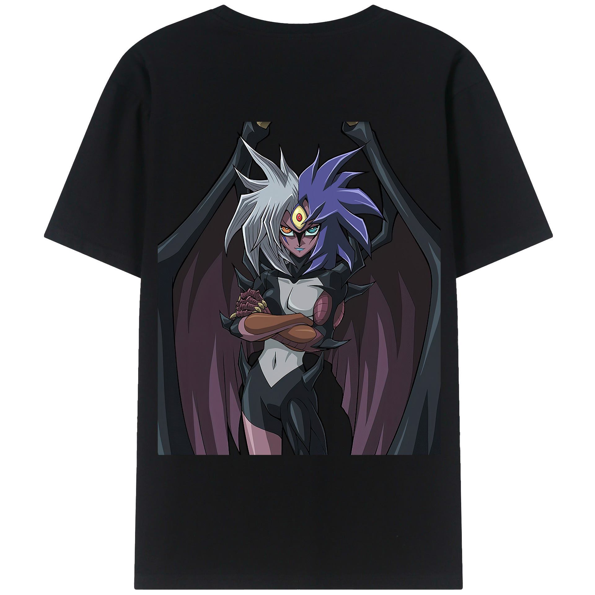 （画像用） 遊☆戯☆王 Yu-Gi-Oh! 綿100％ メンズ半袖Tシャツ（バックプリント） 通気性