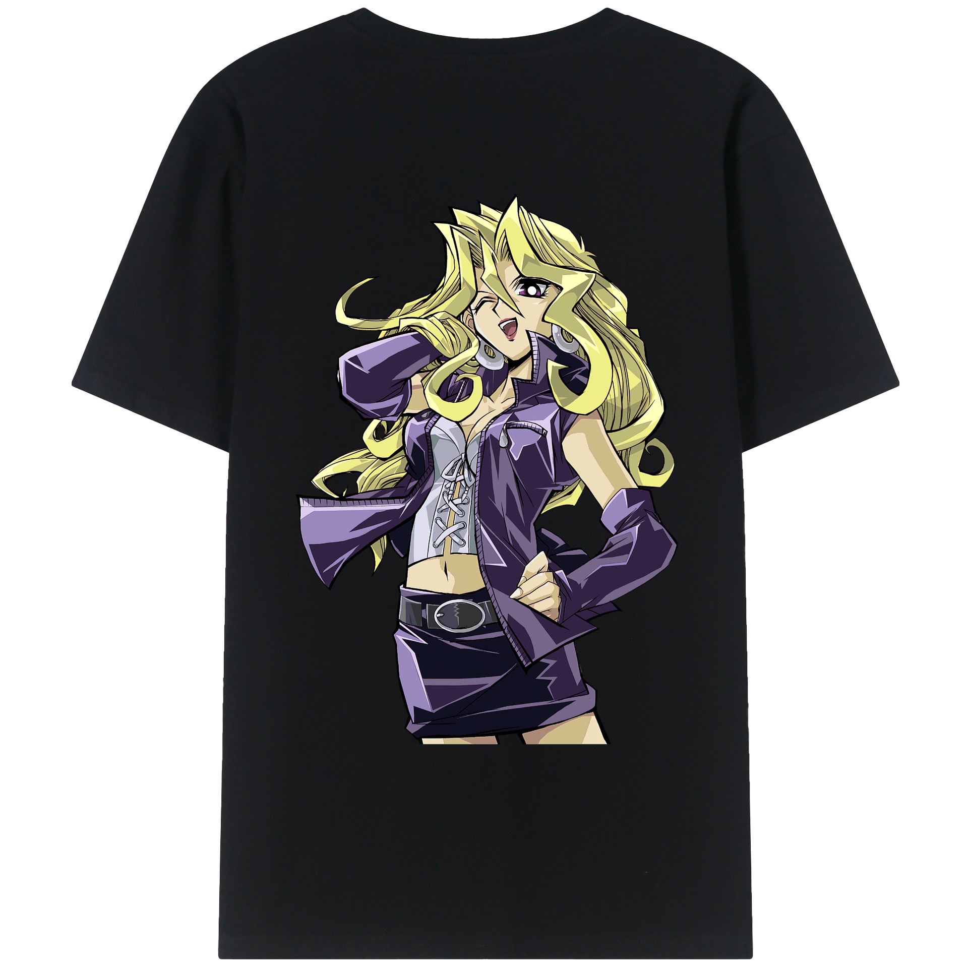 （画像用） 遊☆戯☆王 Yu-Gi-Oh! 綿100％ メンズ半袖Tシャツ（バックプリント） 通気性