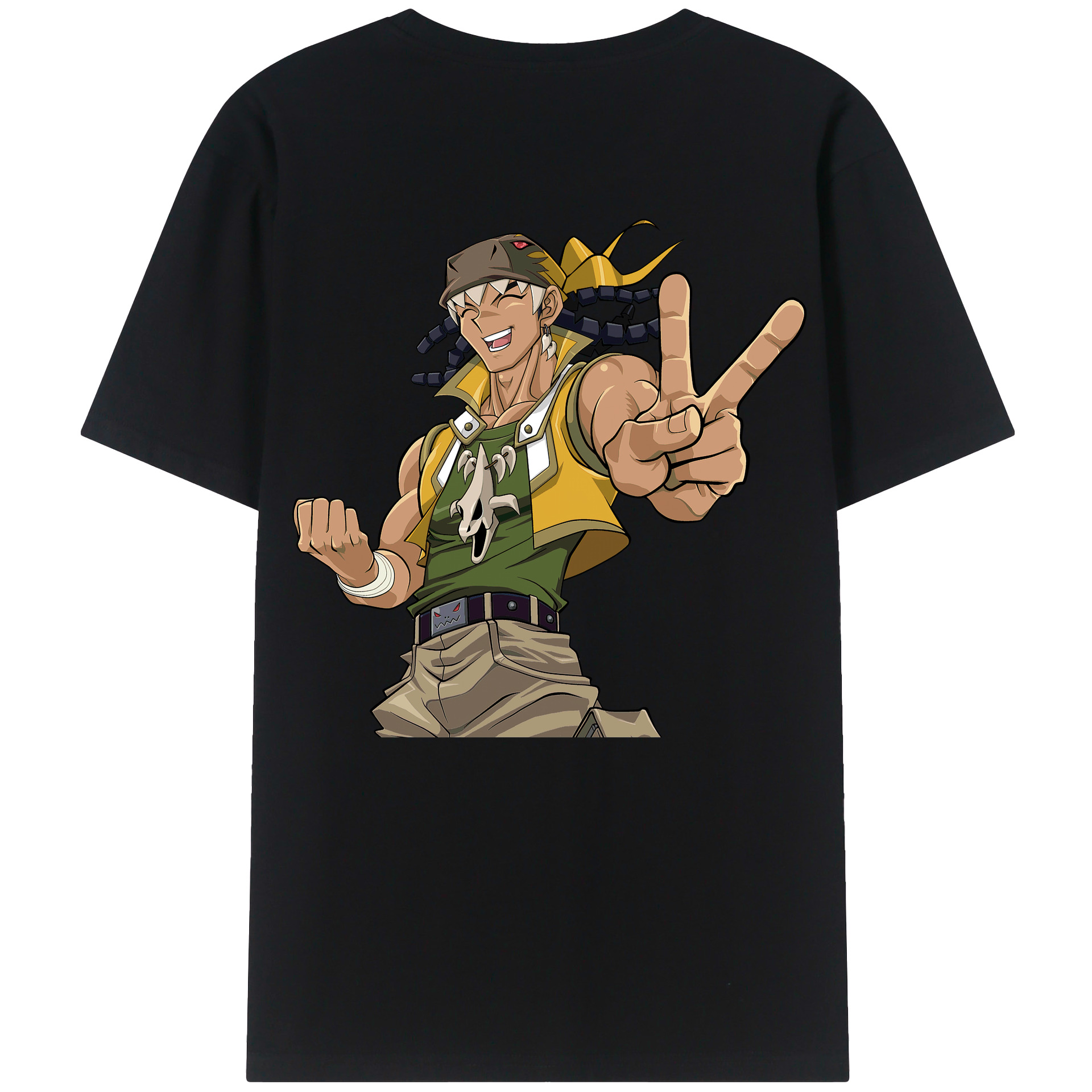 （画像用） 遊☆戯☆王 Yu-Gi-Oh! 綿100％ メンズ半袖Tシャツ（バックプリント） 通気性